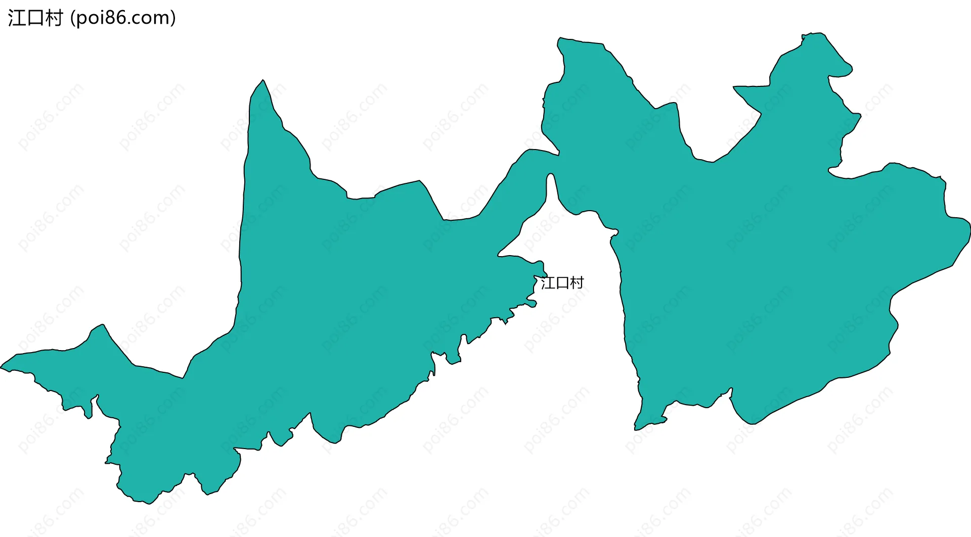 江口村边界地图