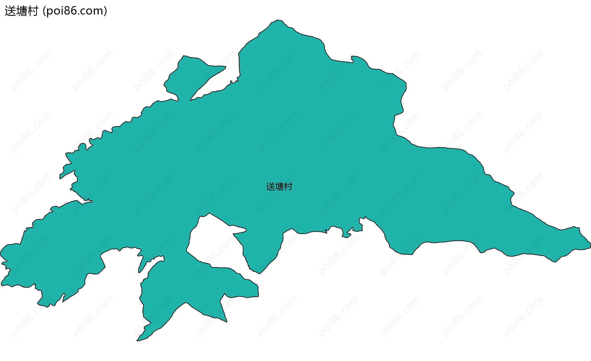 送塘村边界地图