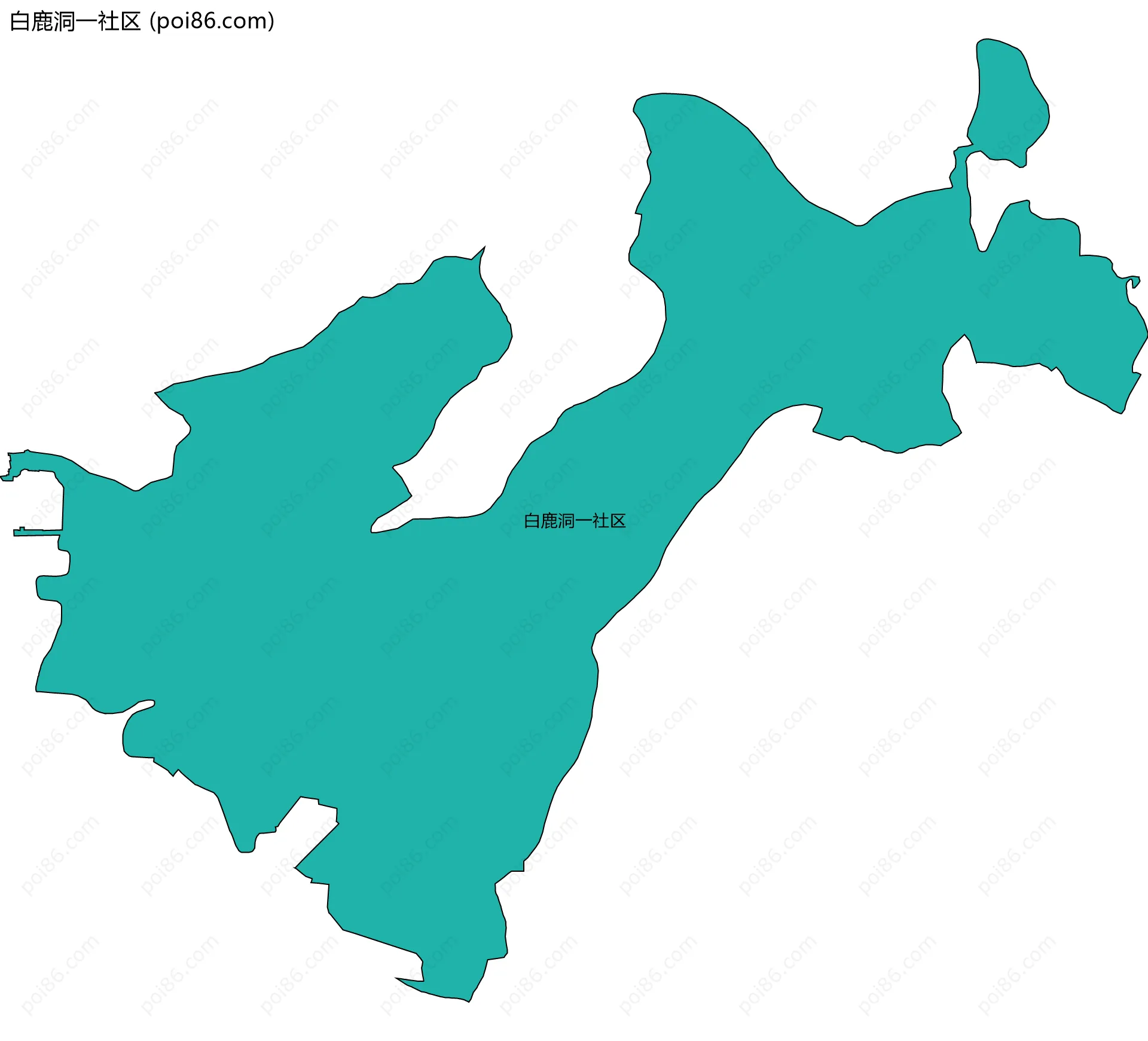 白鹿洞一社区边界地图