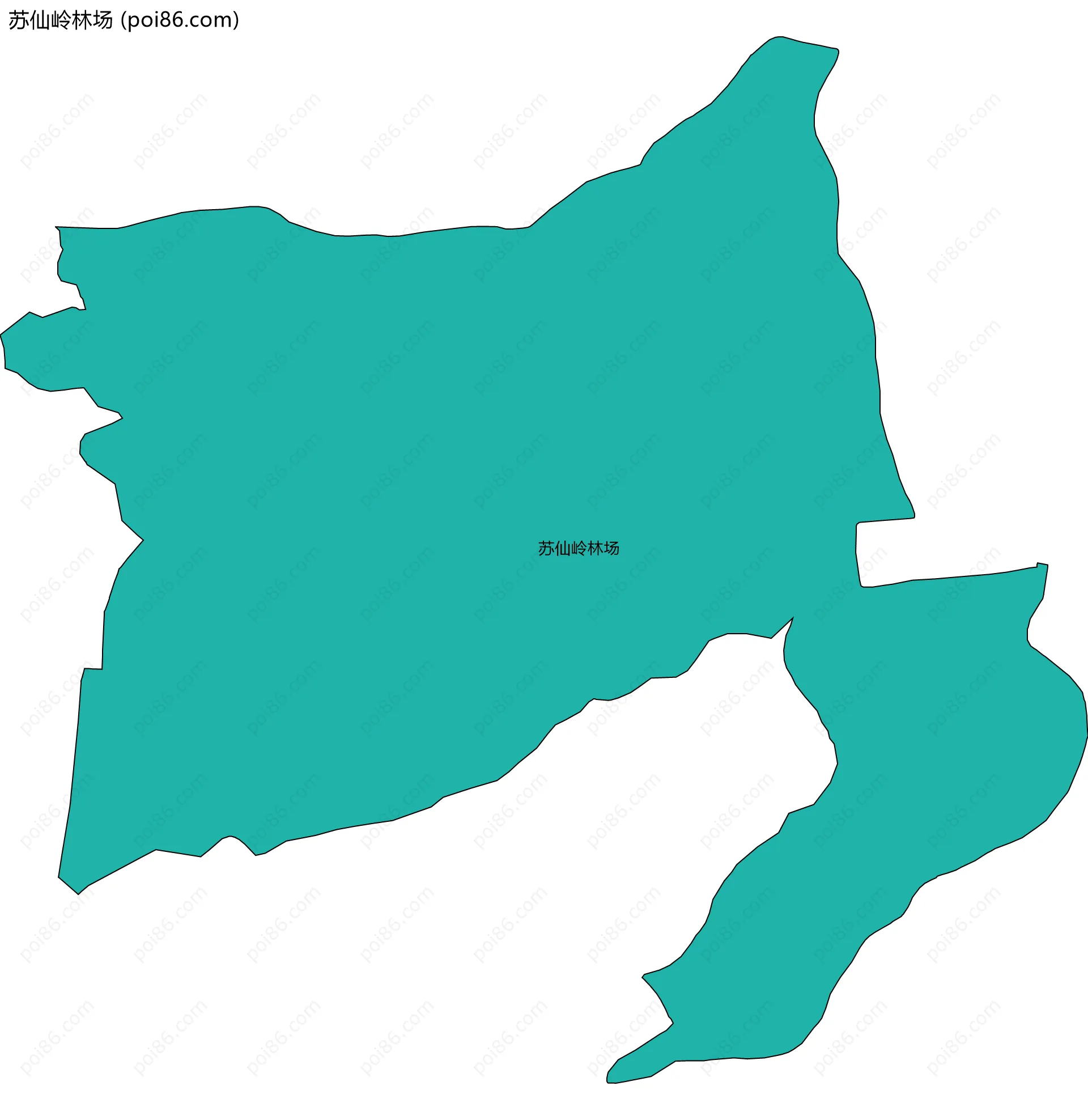 苏仙岭林场边界地图