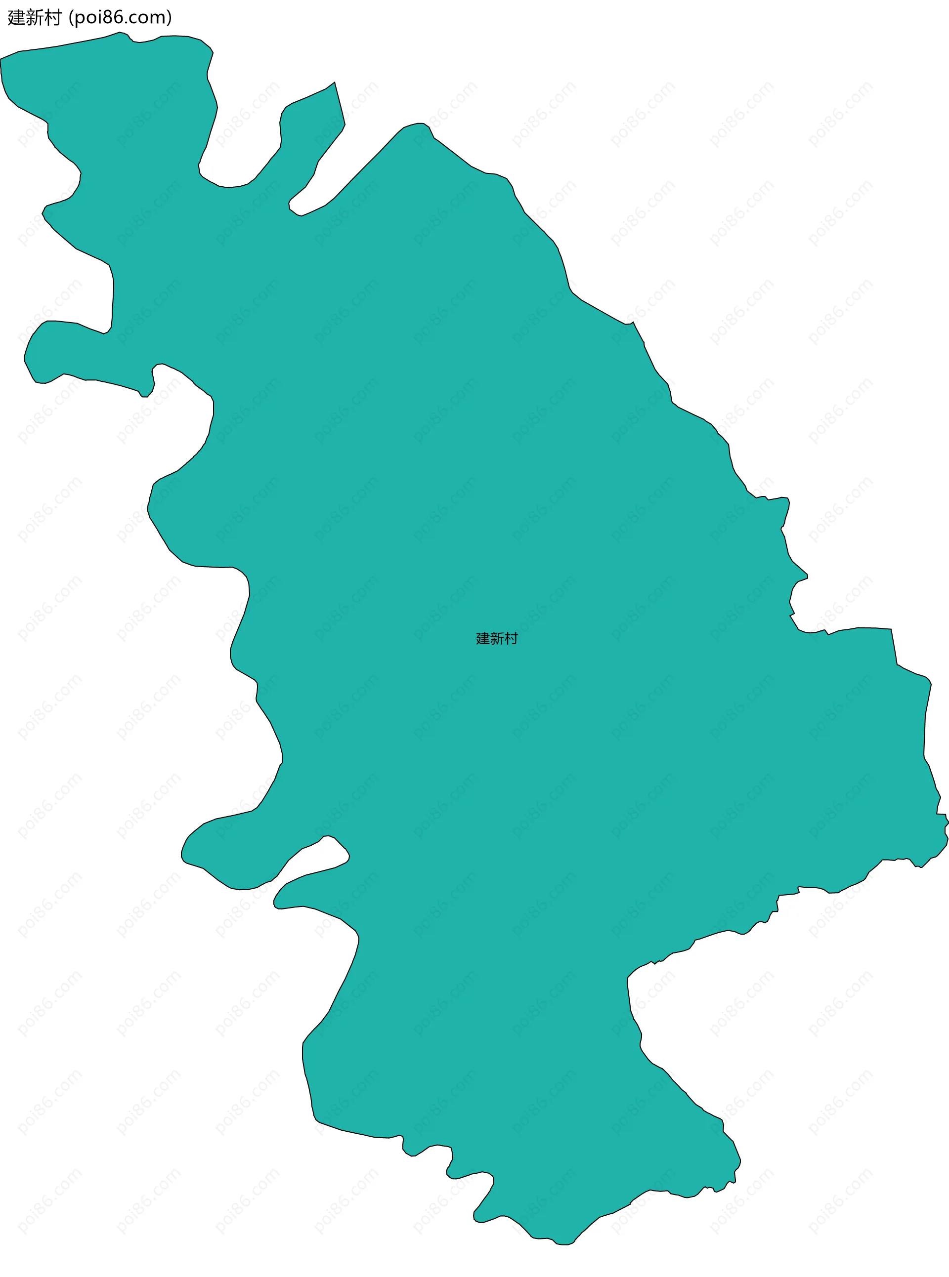 建新村边界地图