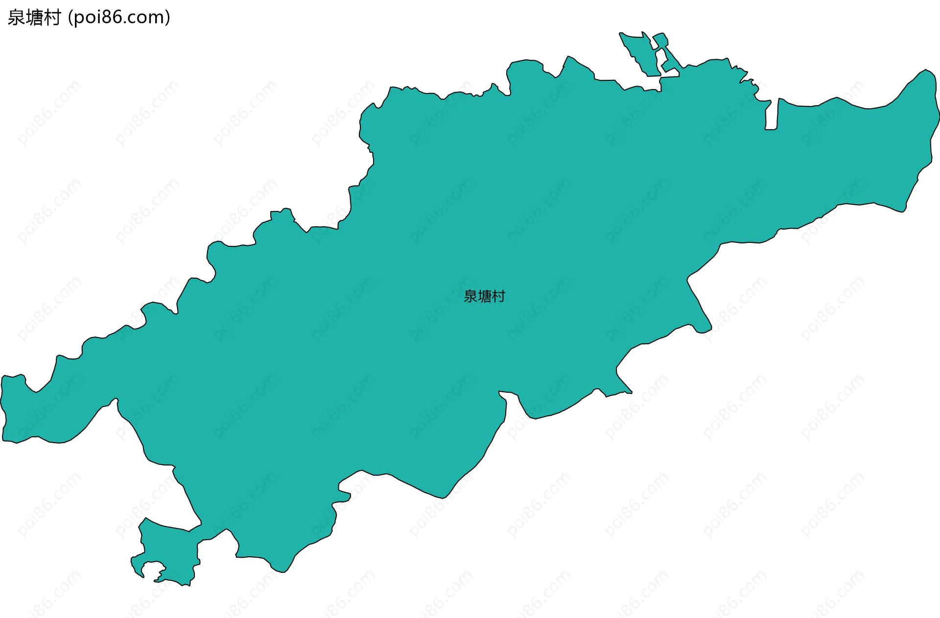 泉塘村边界地图