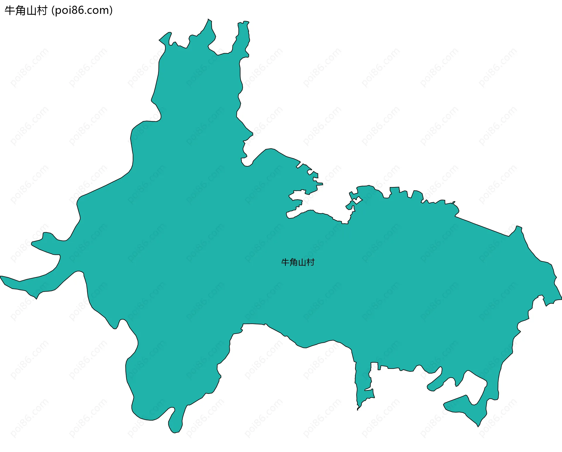 牛角山村边界地图