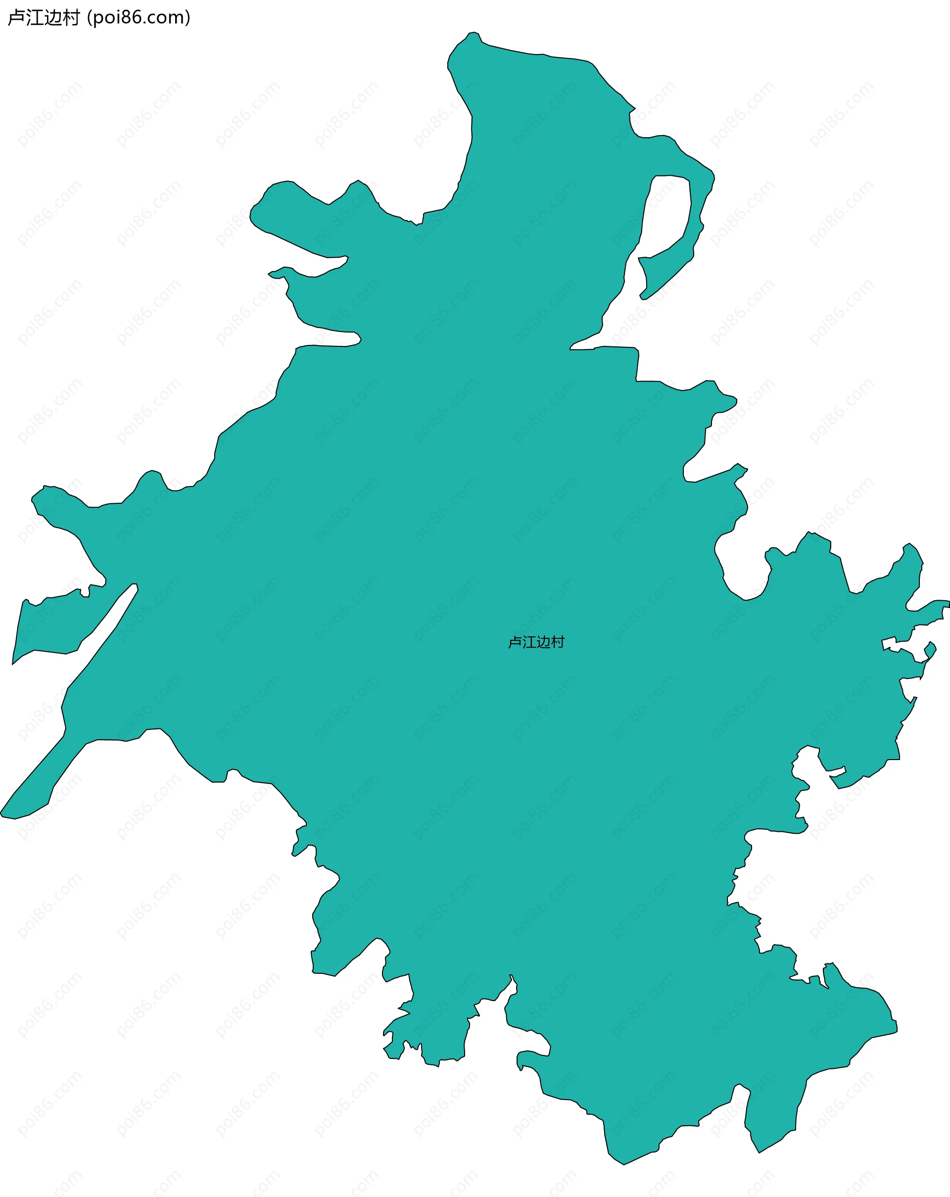 卢江边村边界地图