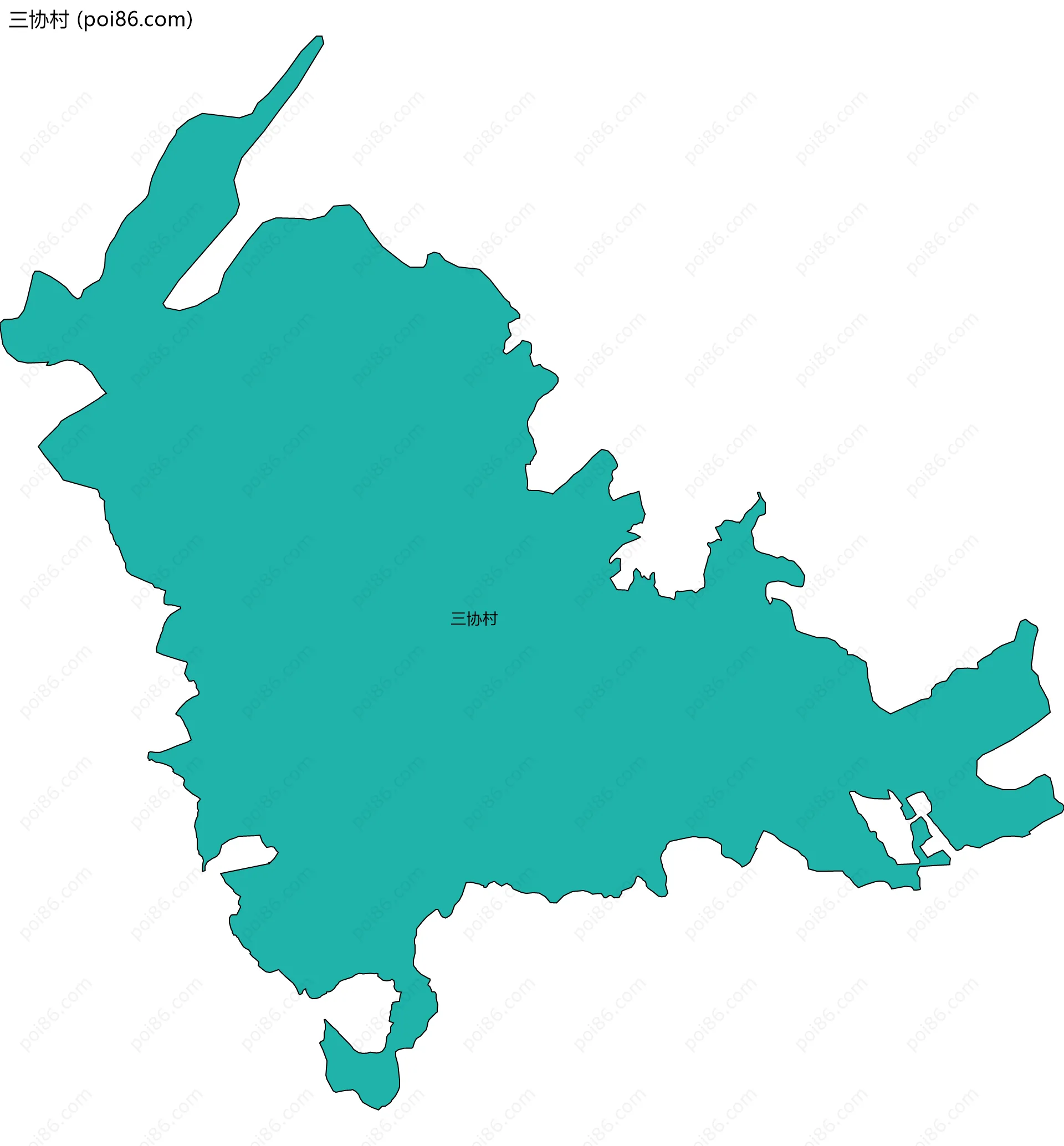 三协村边界地图