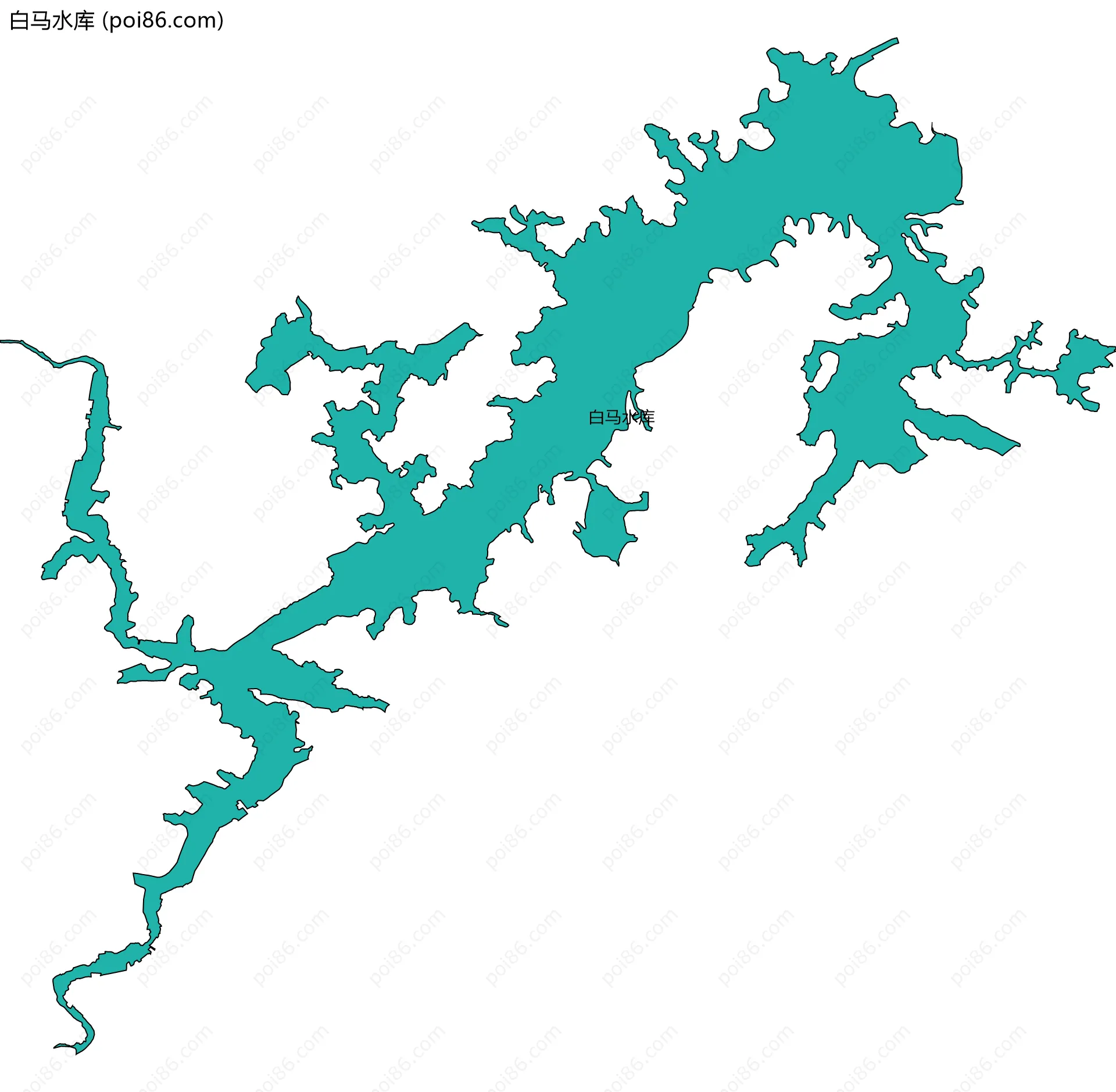 白马水库边界地图