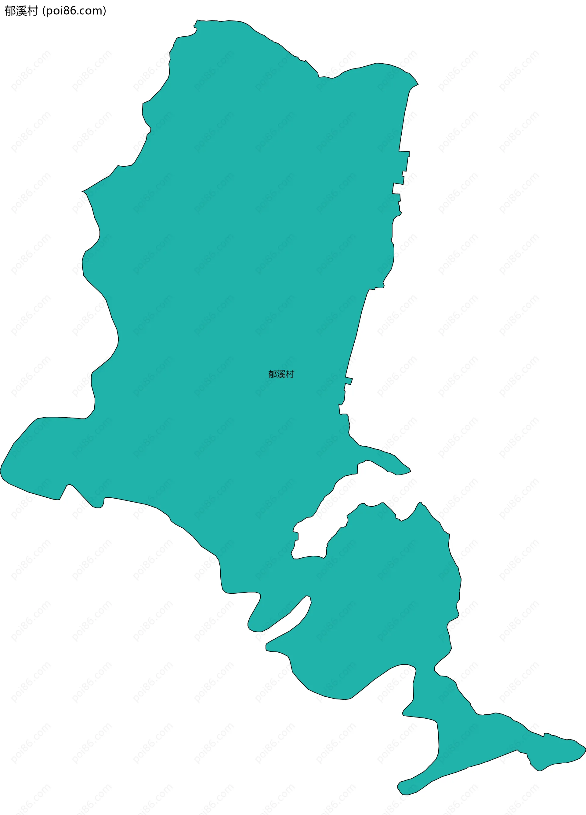 郁溪村边界地图