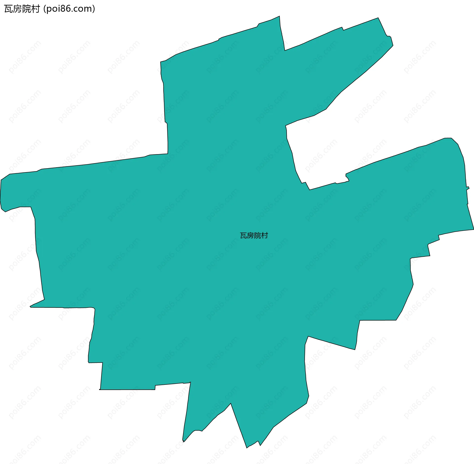 瓦房院村边界地图