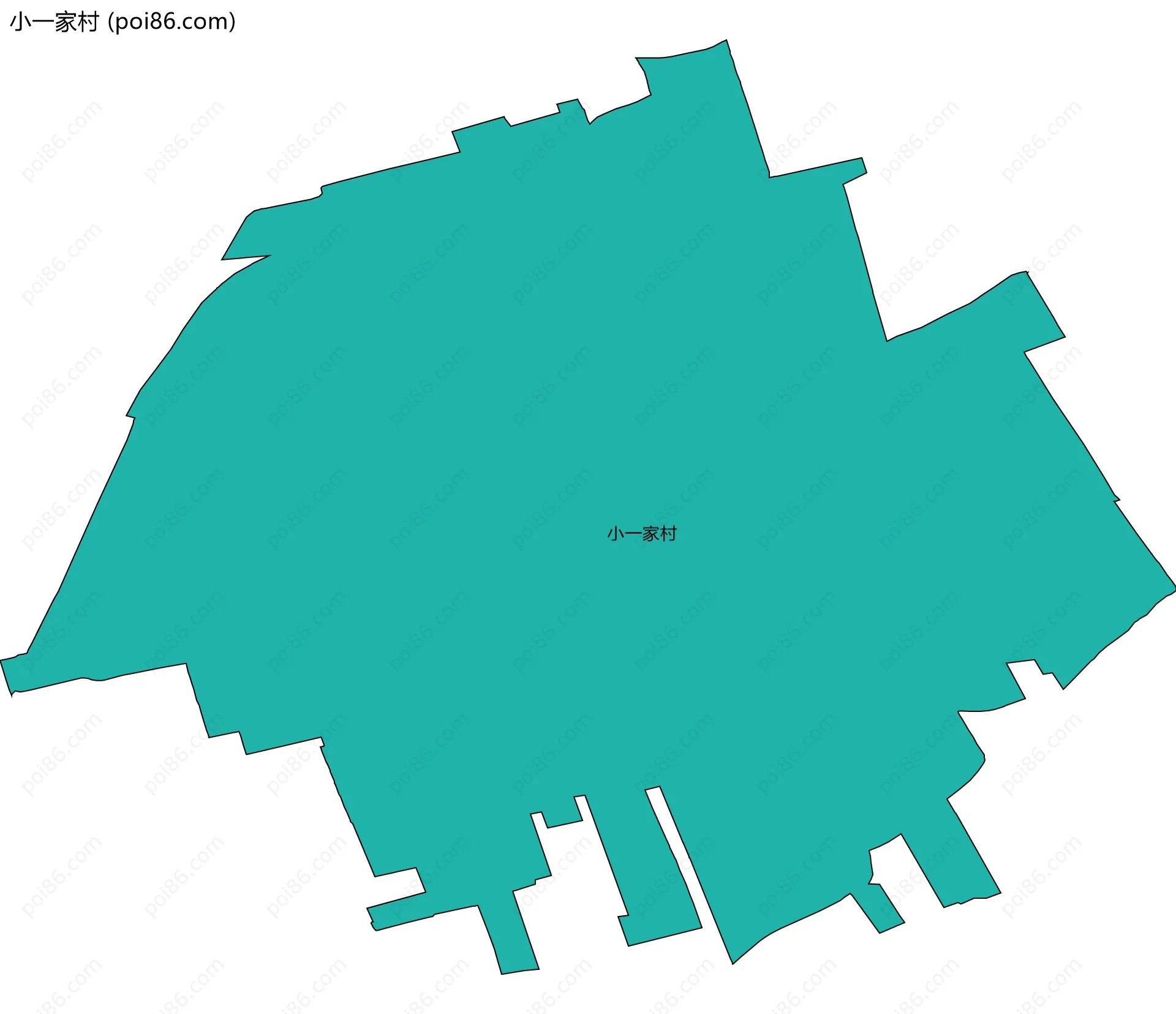 小一家村边界地图