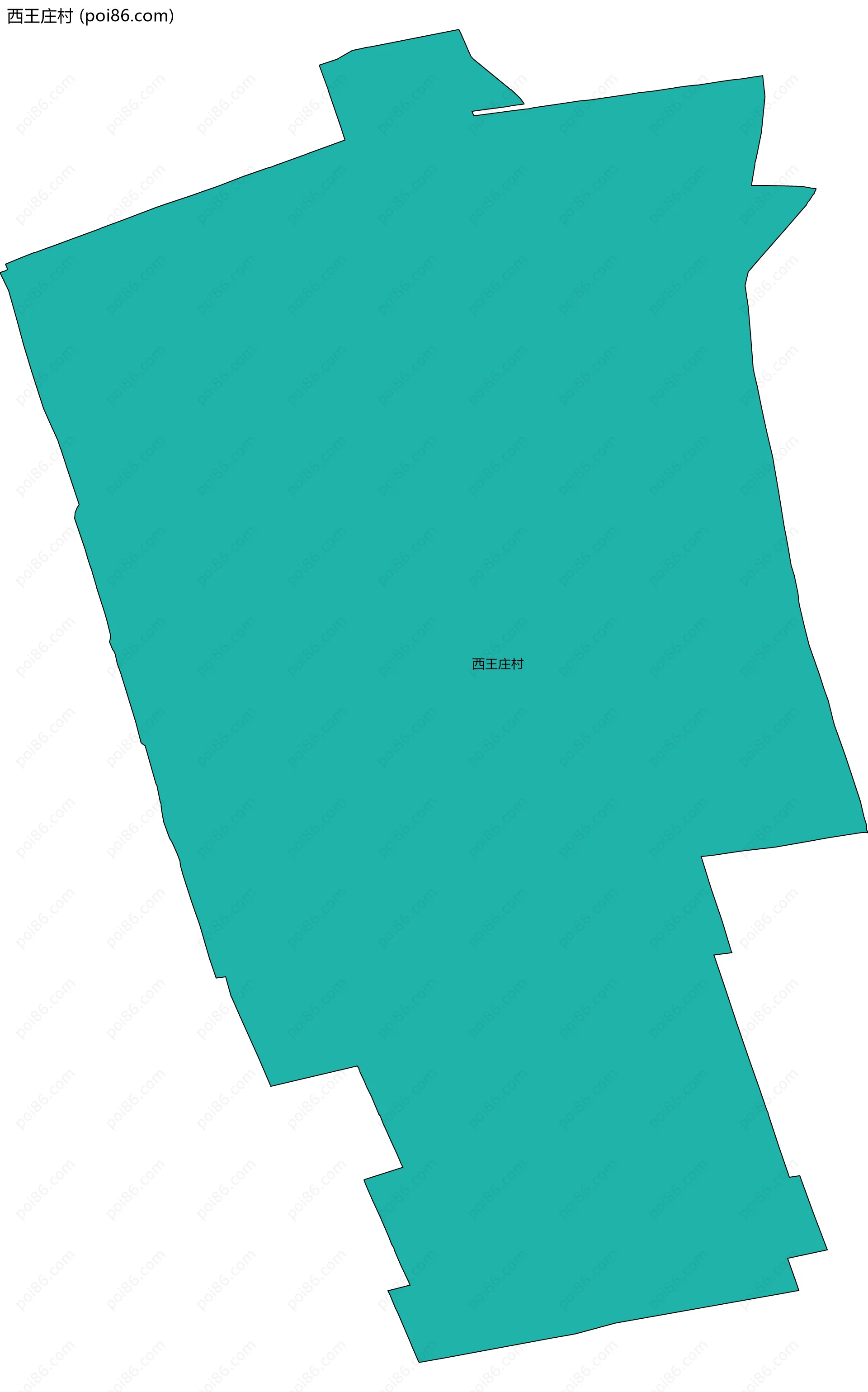 西王庄村边界地图