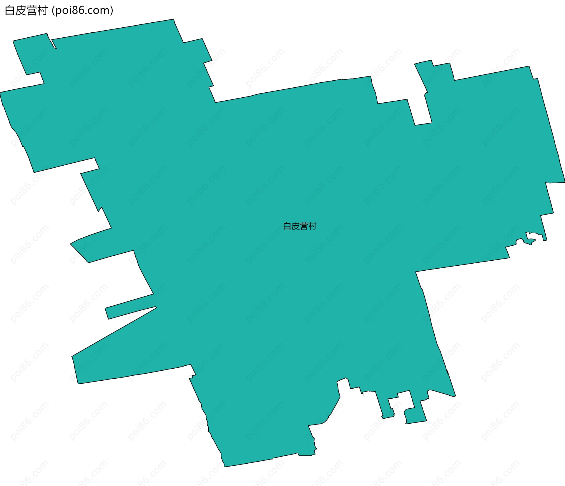 白皮营村边界地图