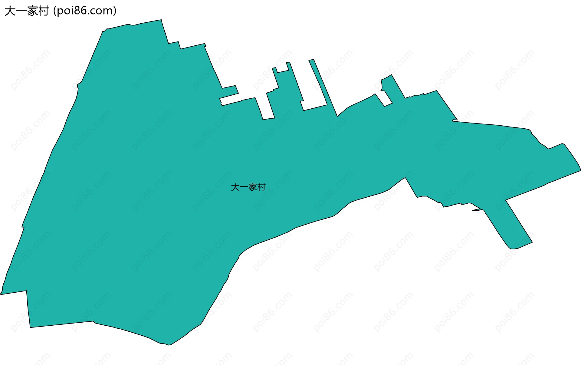 大一家村边界地图