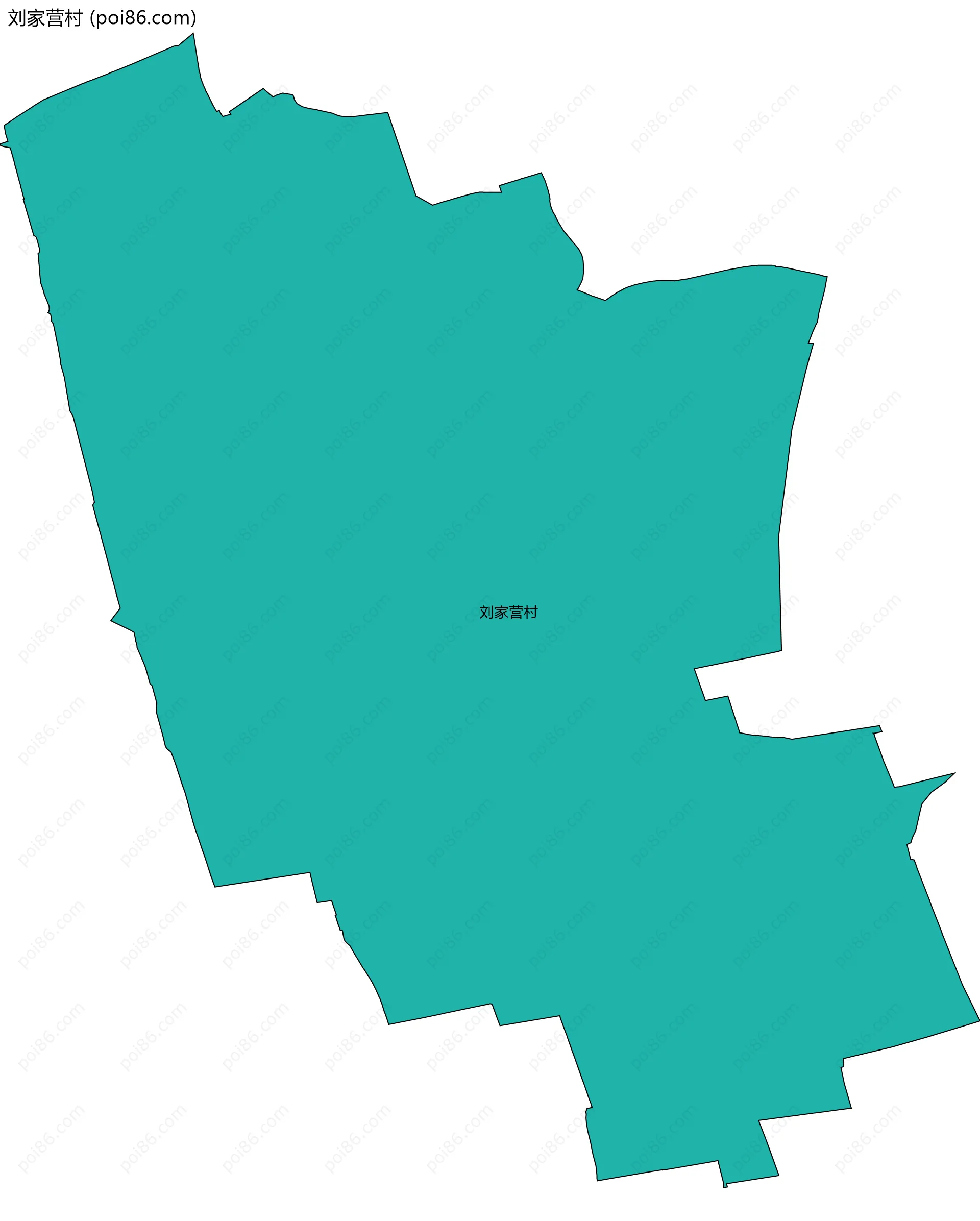 刘家营村边界地图