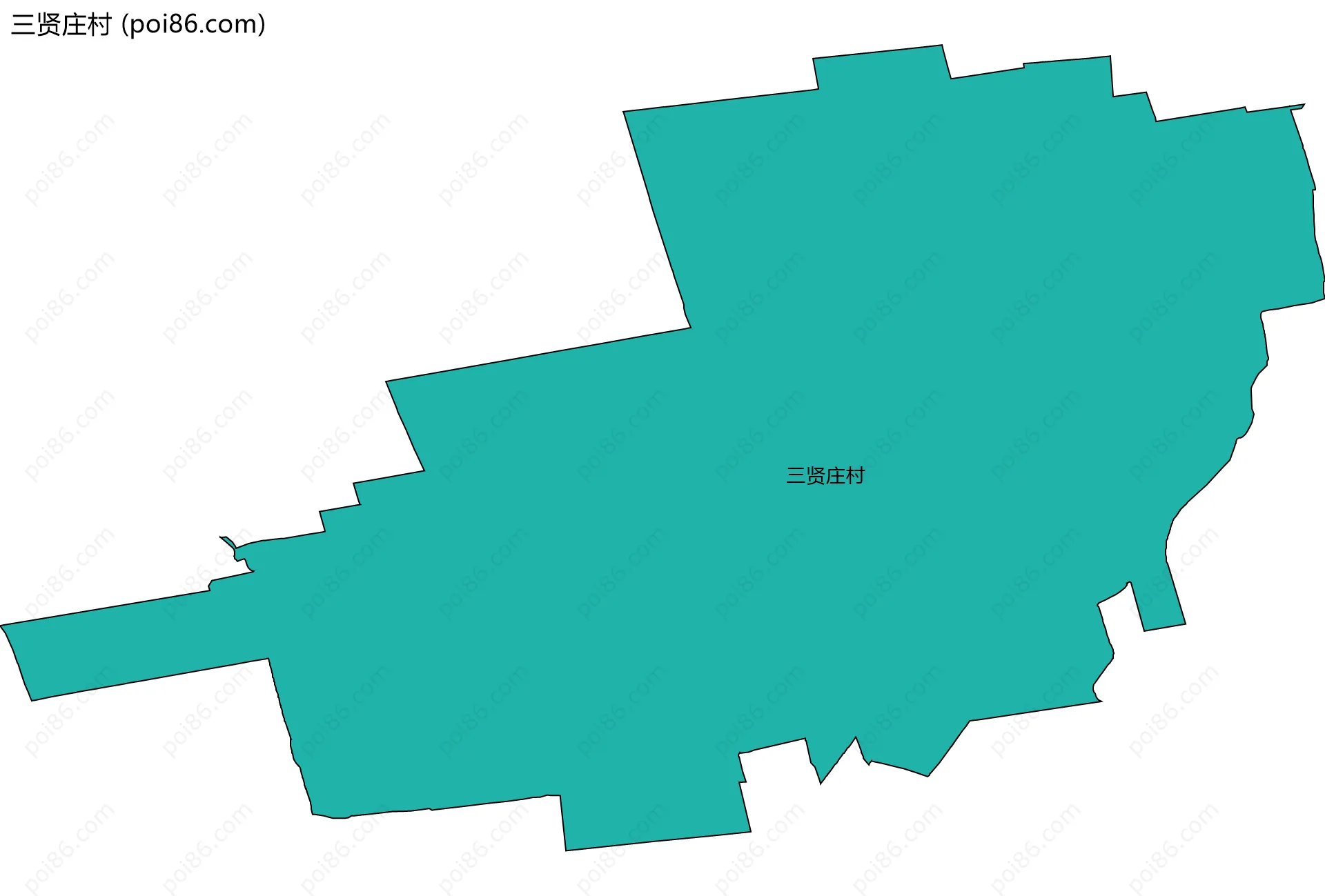 三贤庄村边界地图