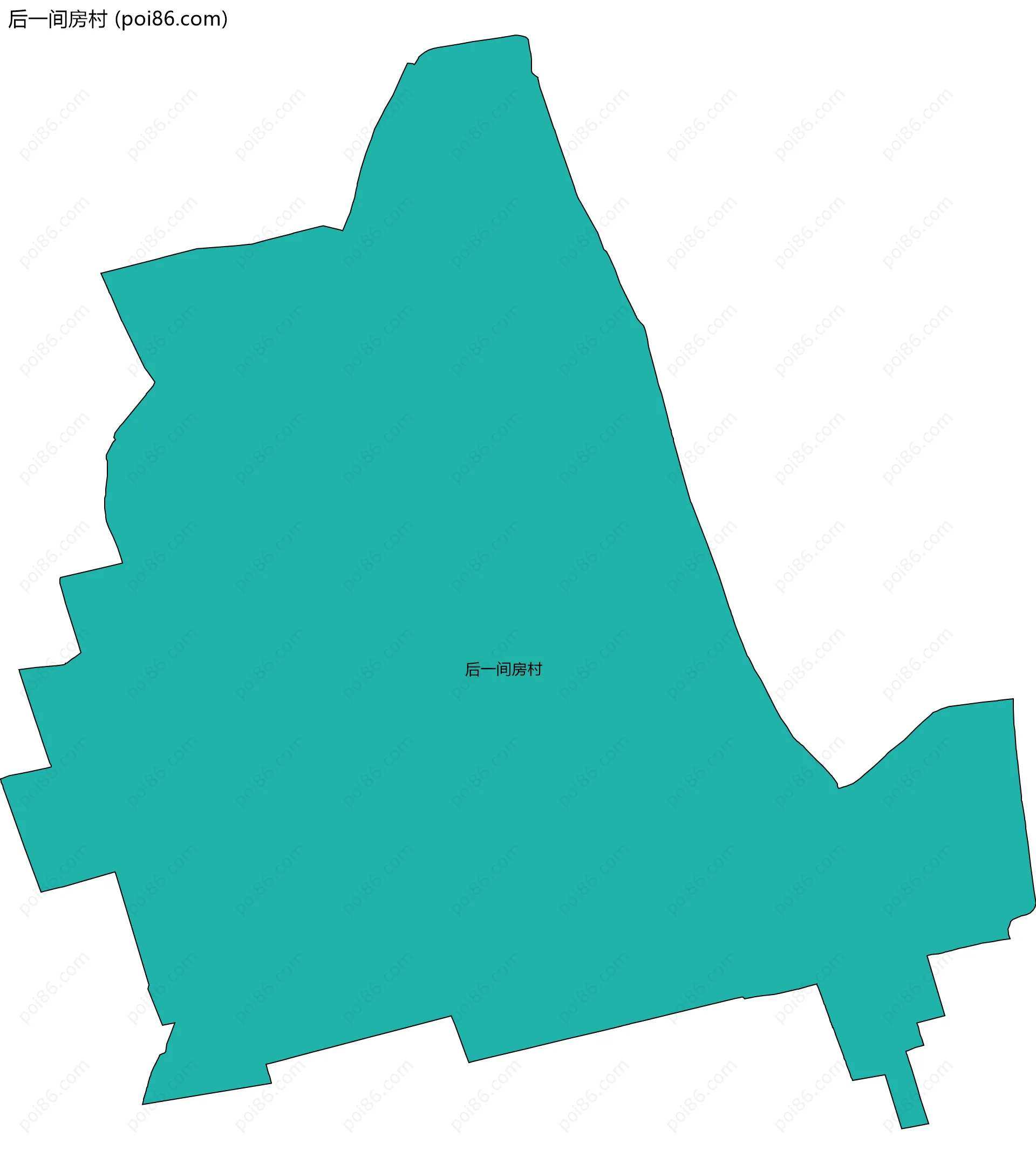 后一间房村边界地图