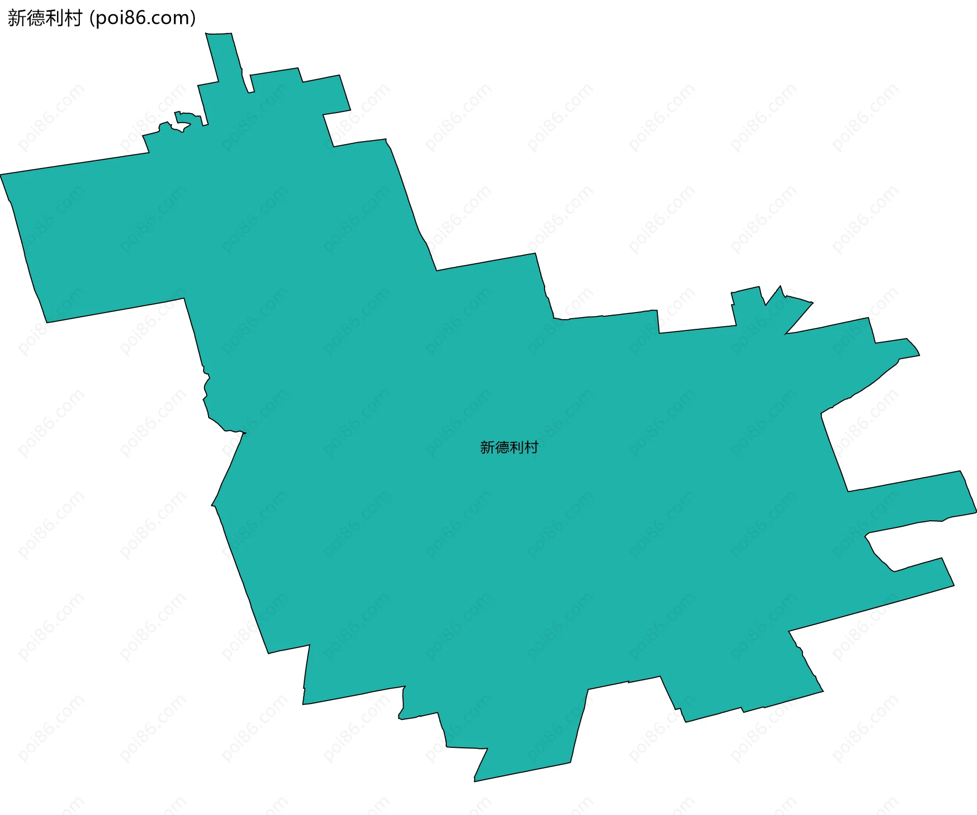新德利村边界地图