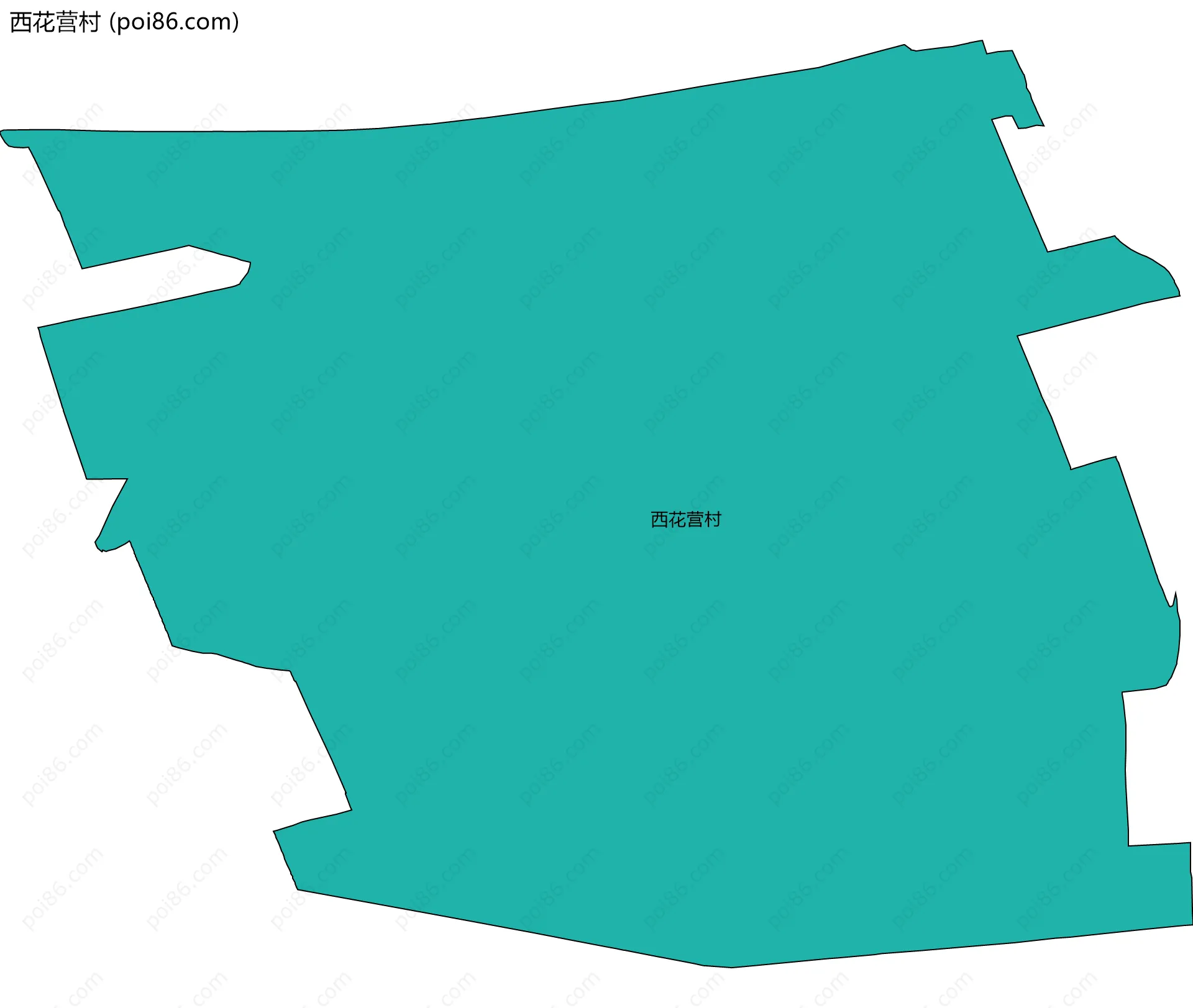 西花营村边界地图