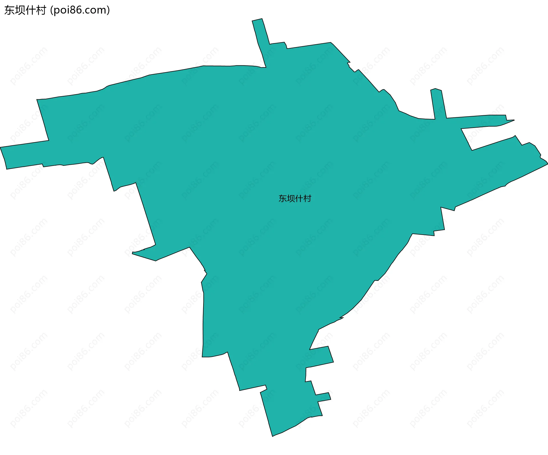 东坝什村边界地图