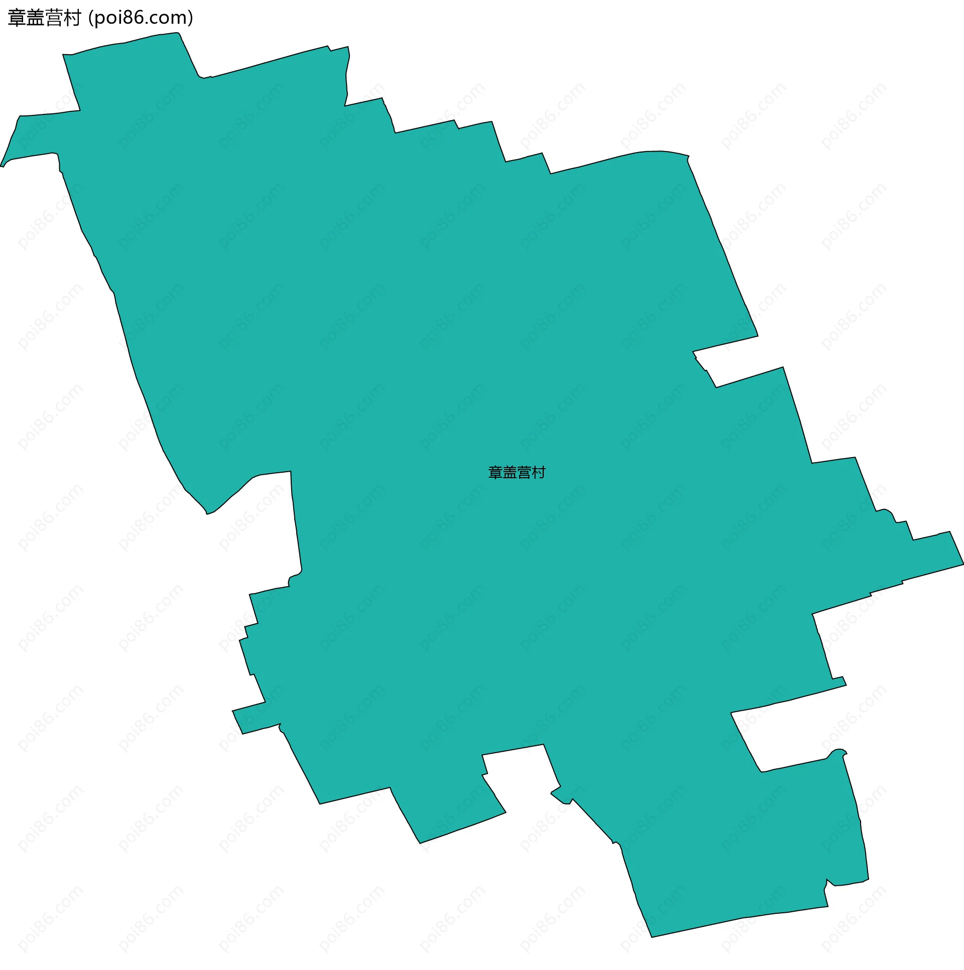 章盖营村边界地图