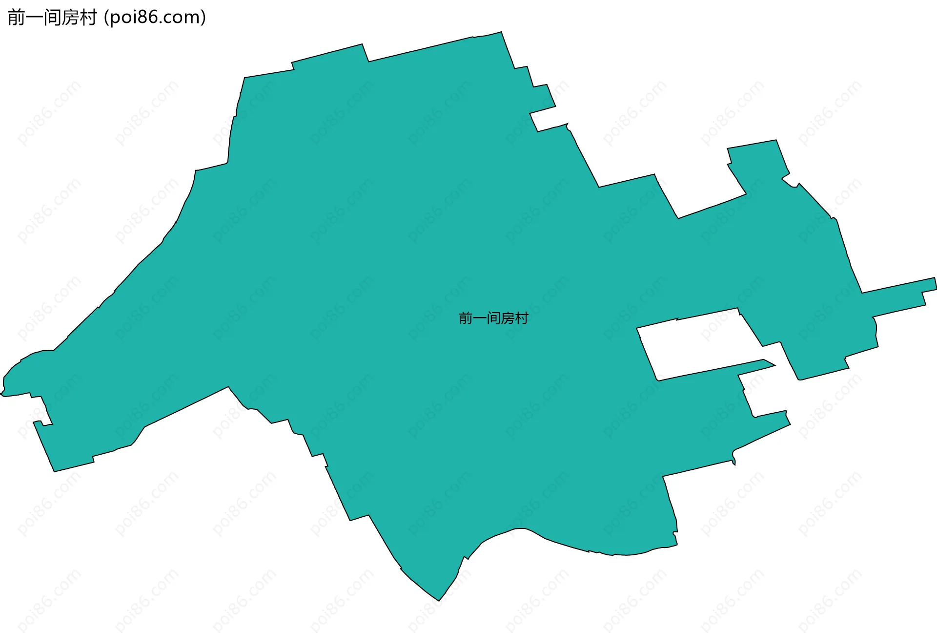 前一间房村边界地图