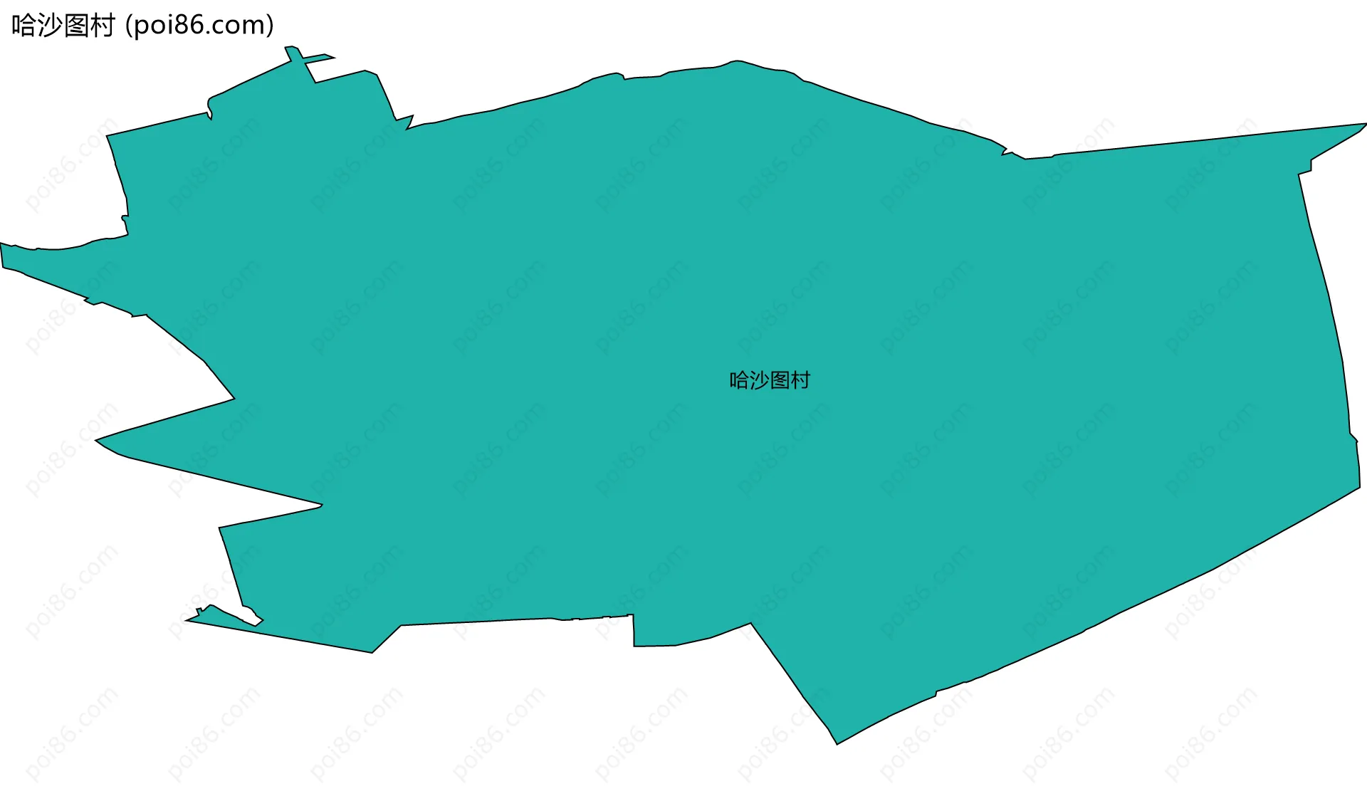 哈沙图村边界地图