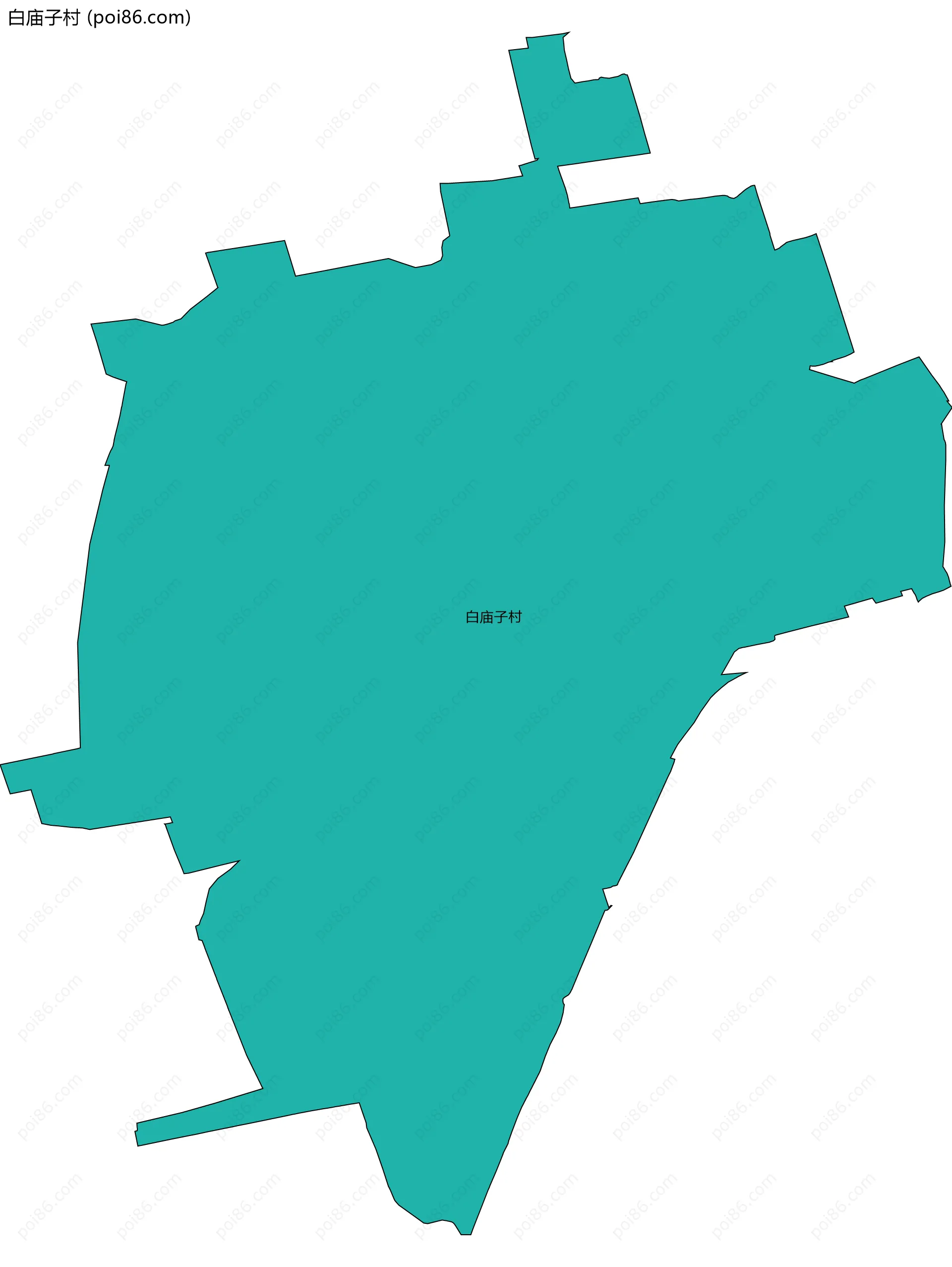 白庙子村边界地图