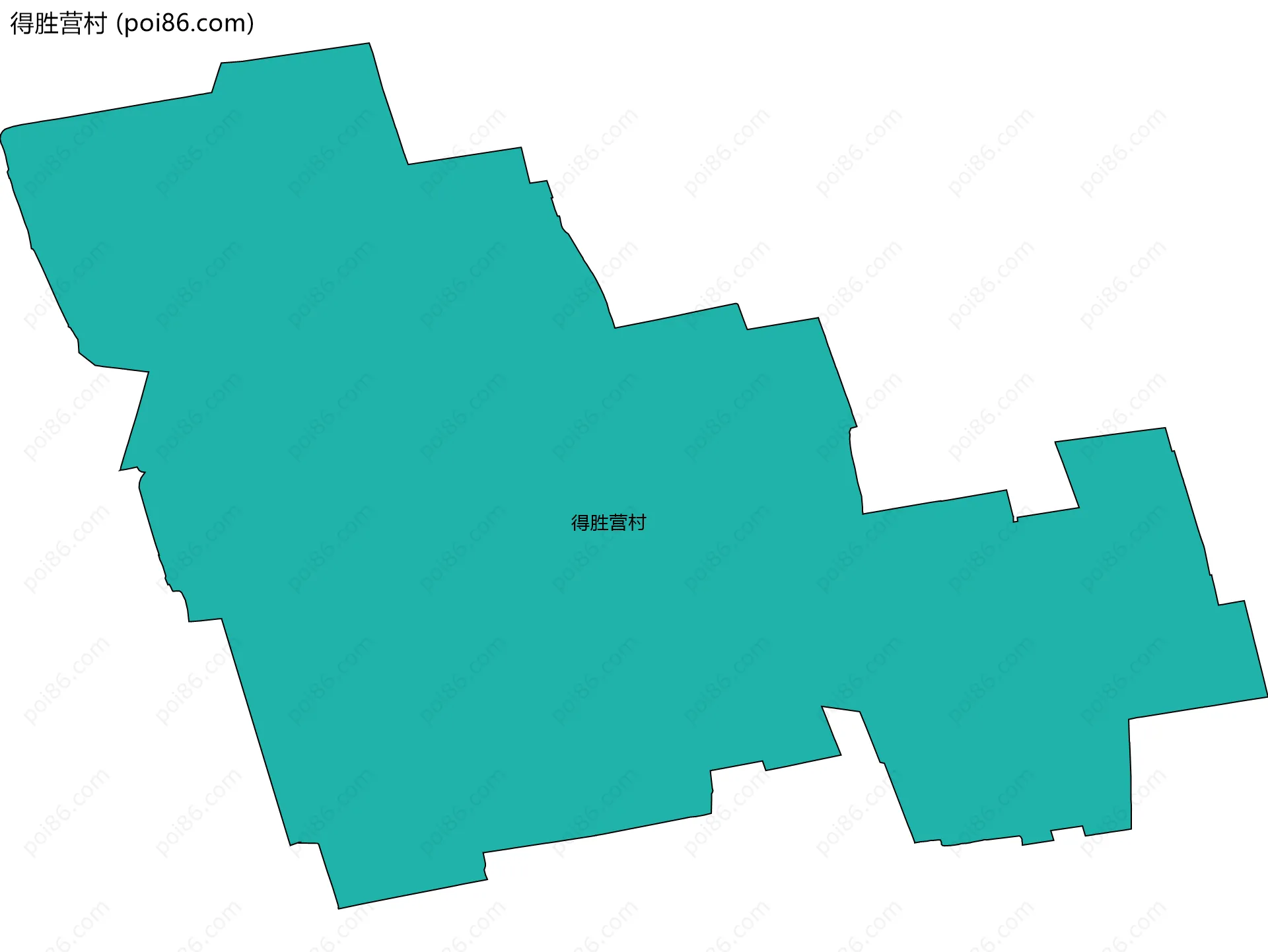 得胜营村边界地图