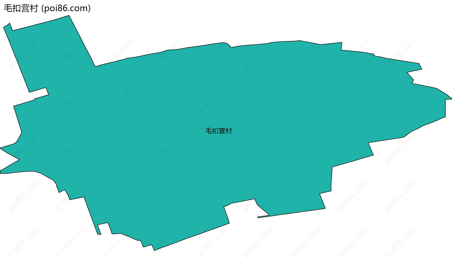 毛扣营村边界地图