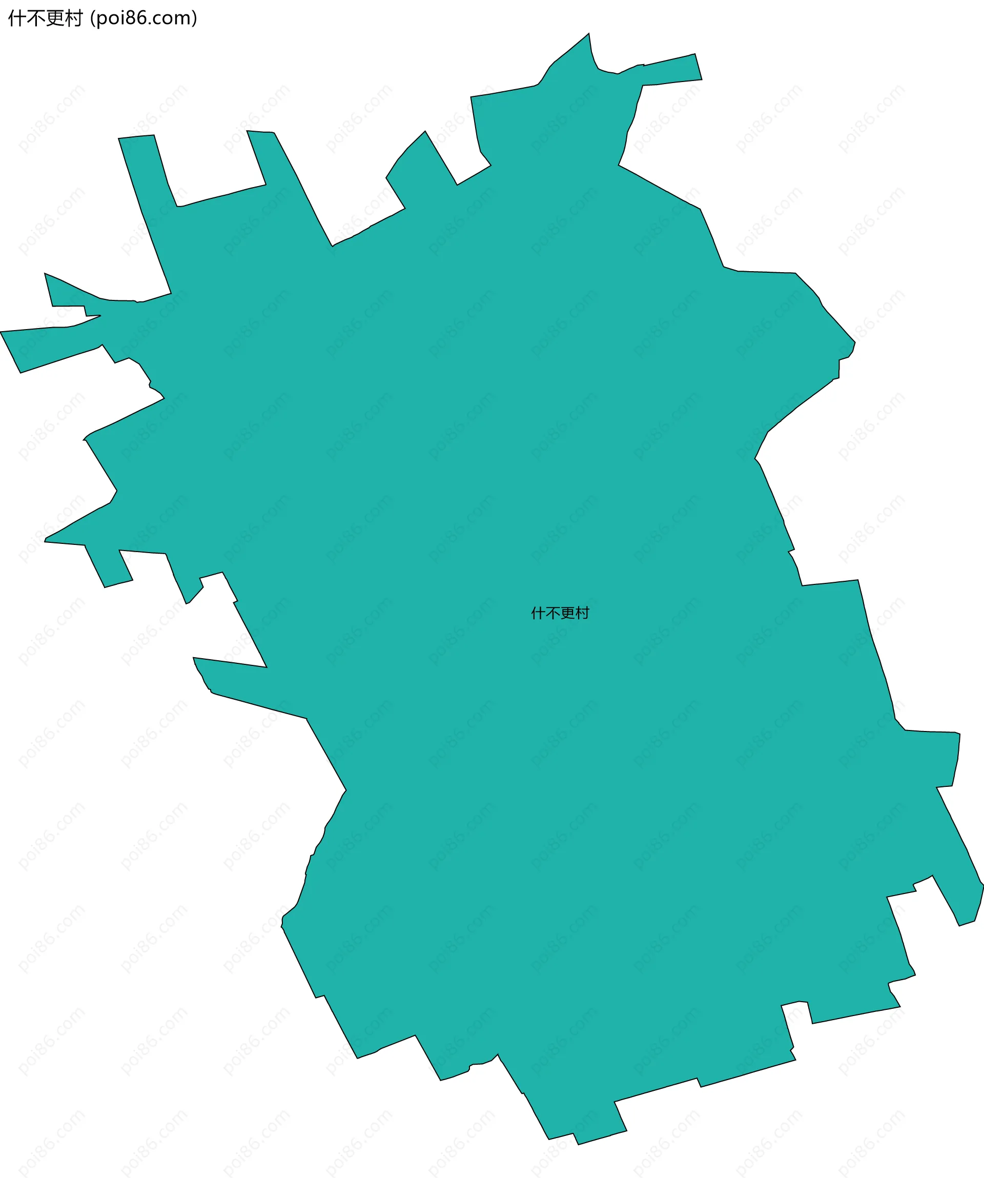 什不更村边界地图