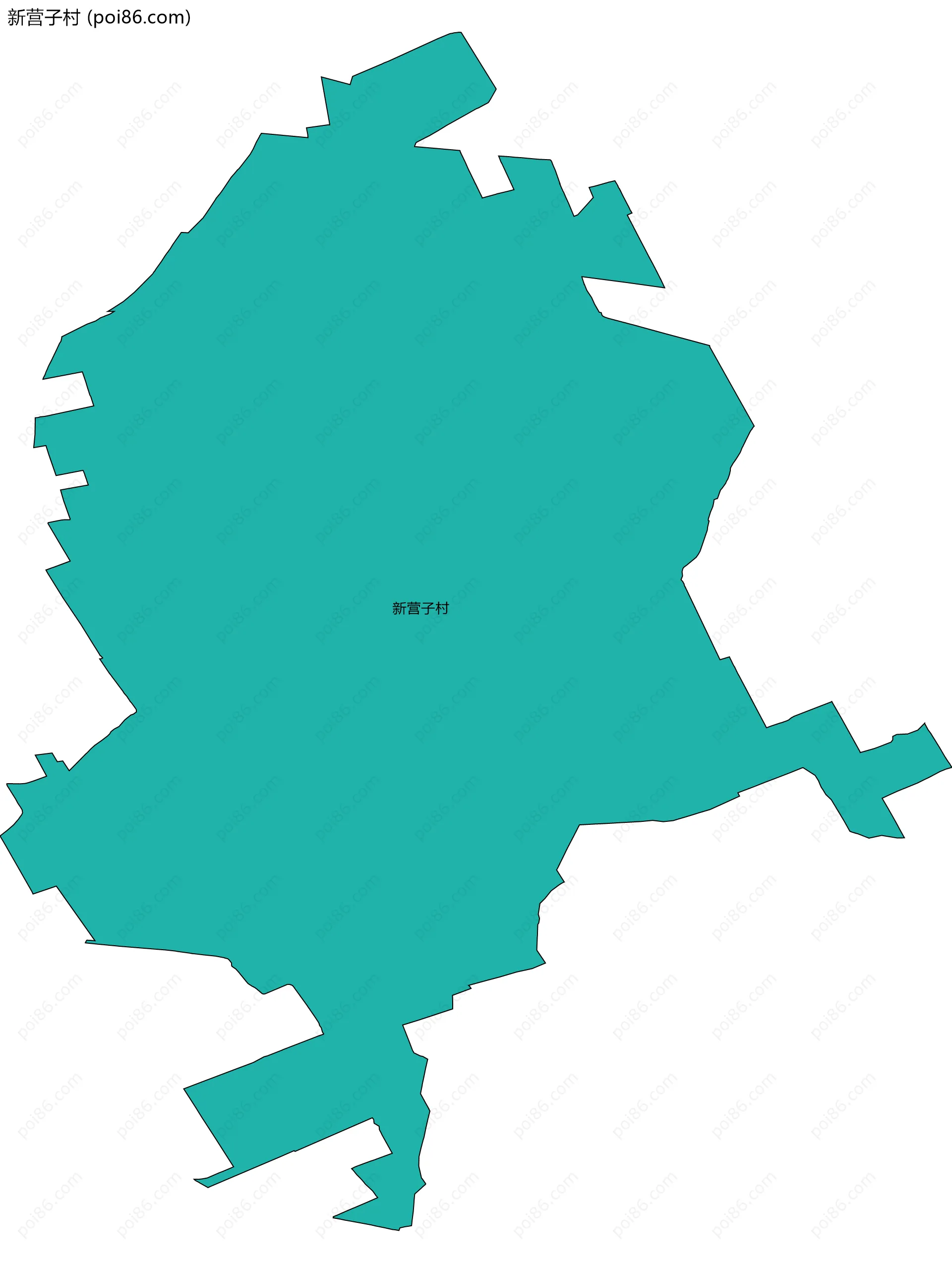 新营子村边界地图