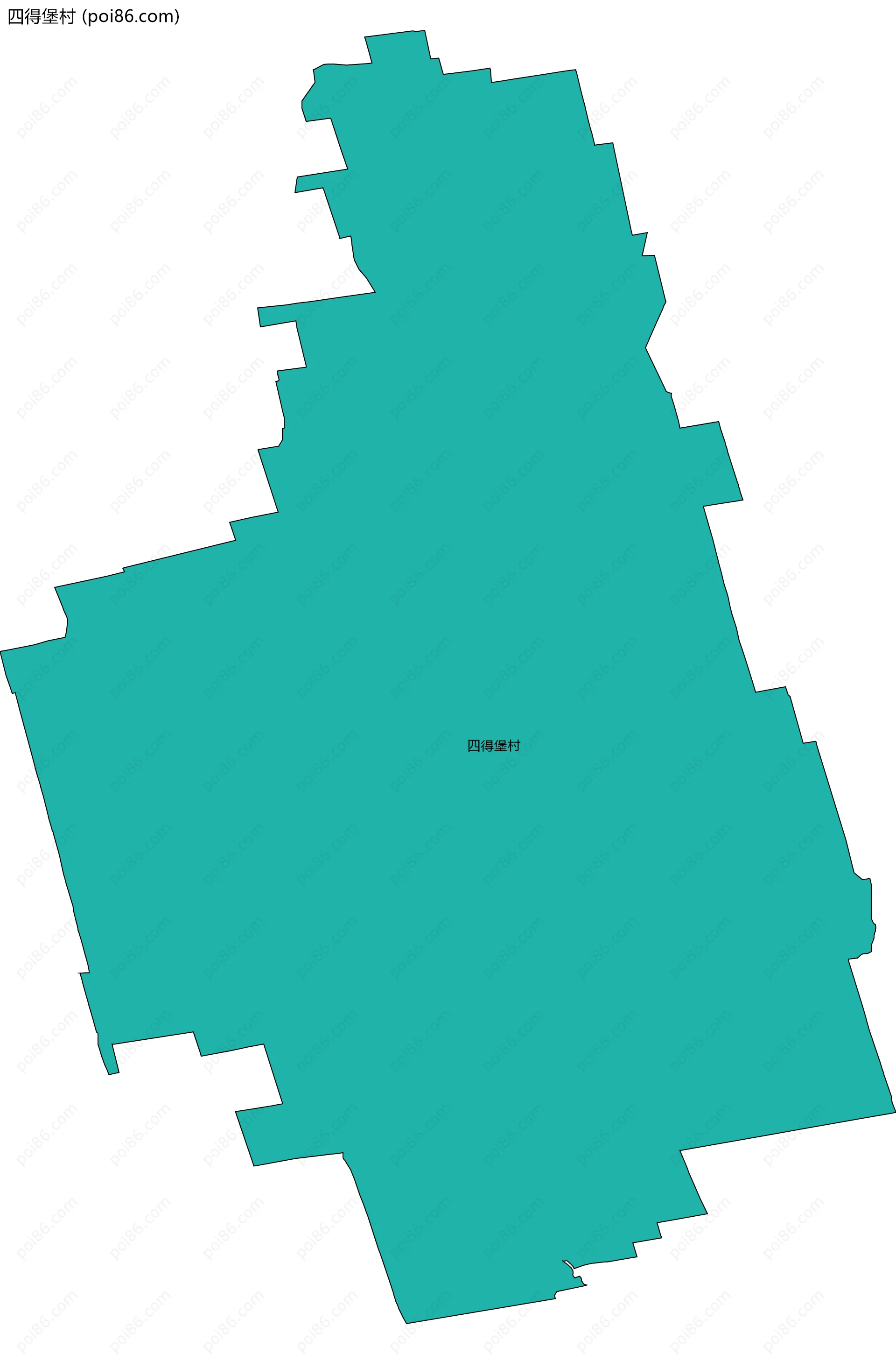 四得堡村边界地图