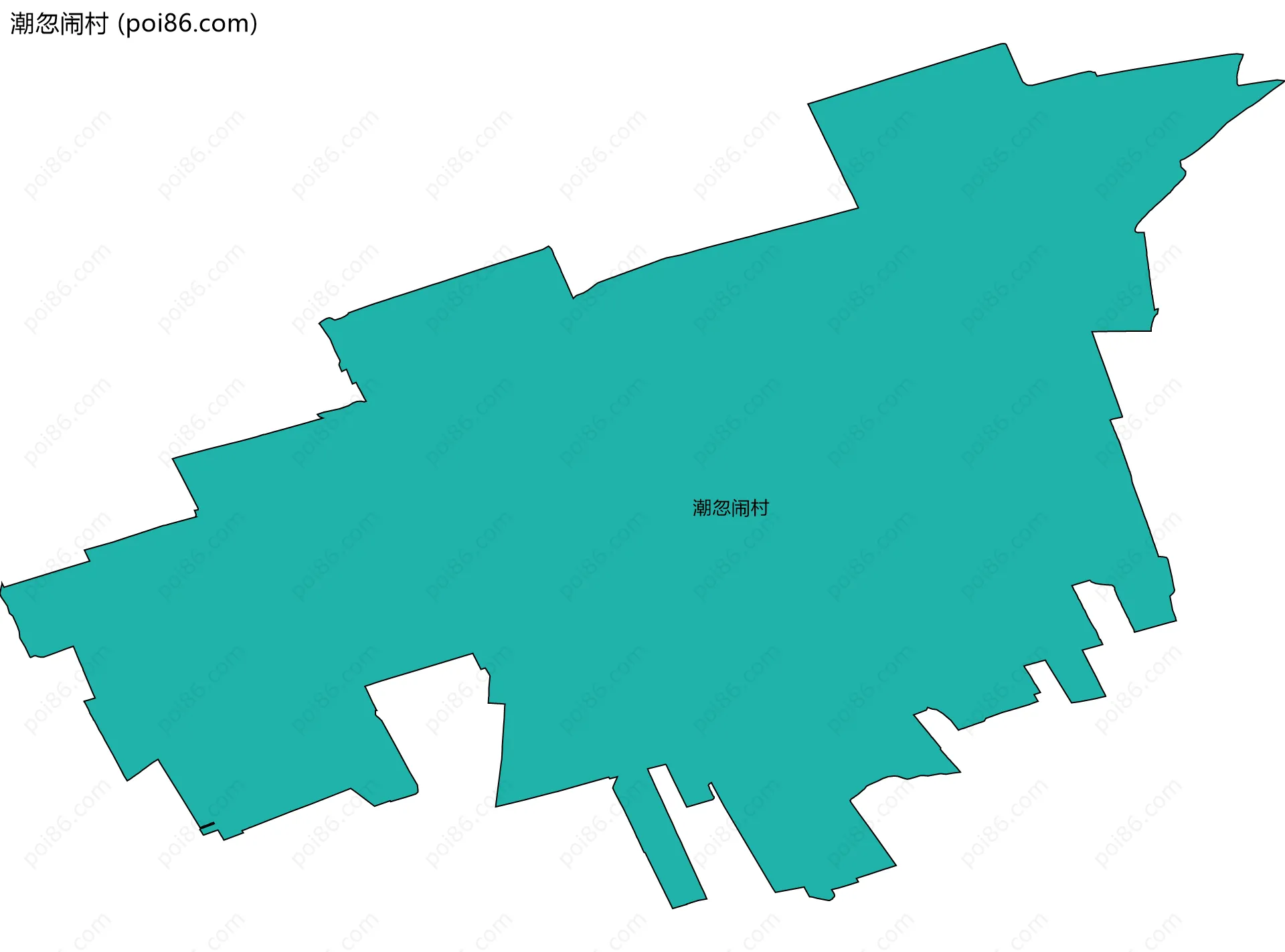 潮忽闹村边界地图