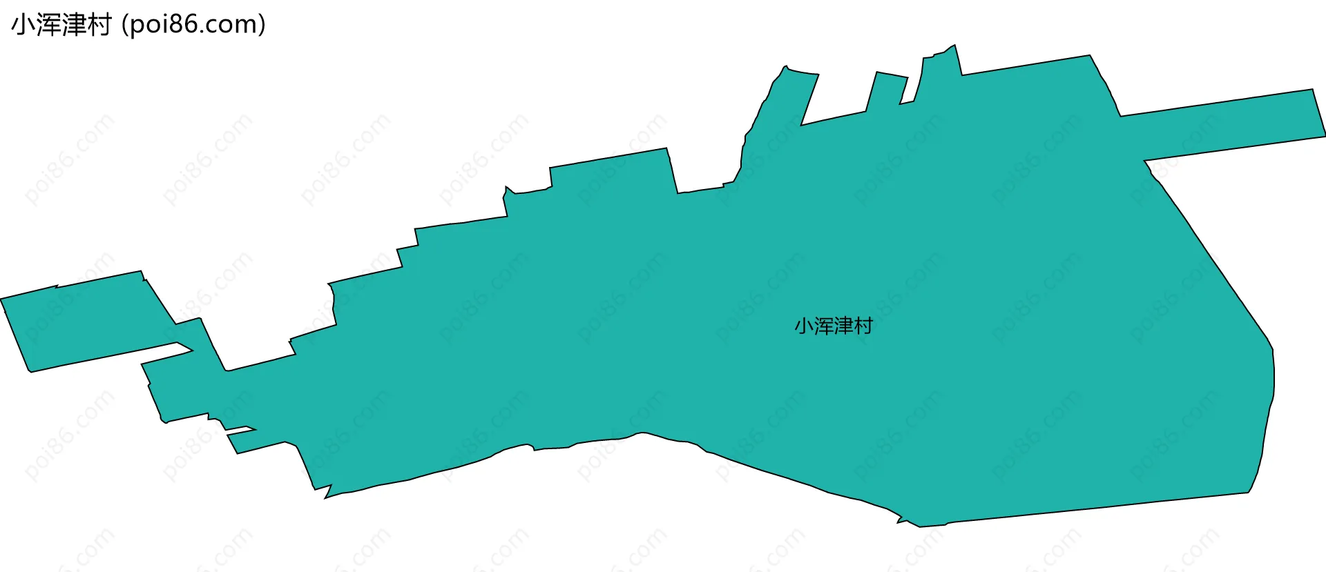 小浑津村边界地图