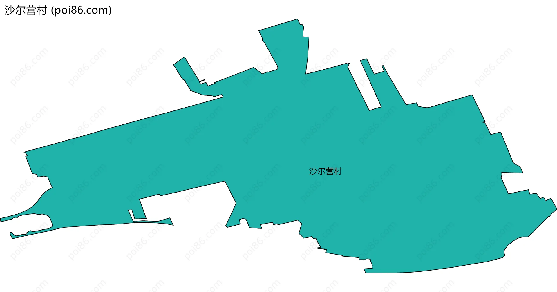 沙尔营村边界地图