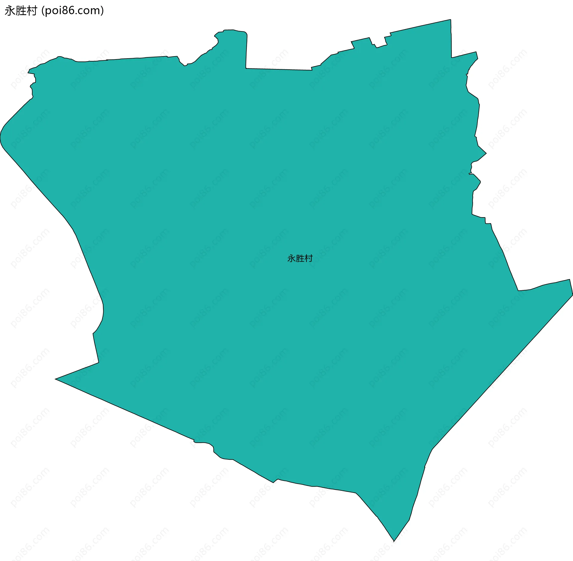 永胜村边界地图