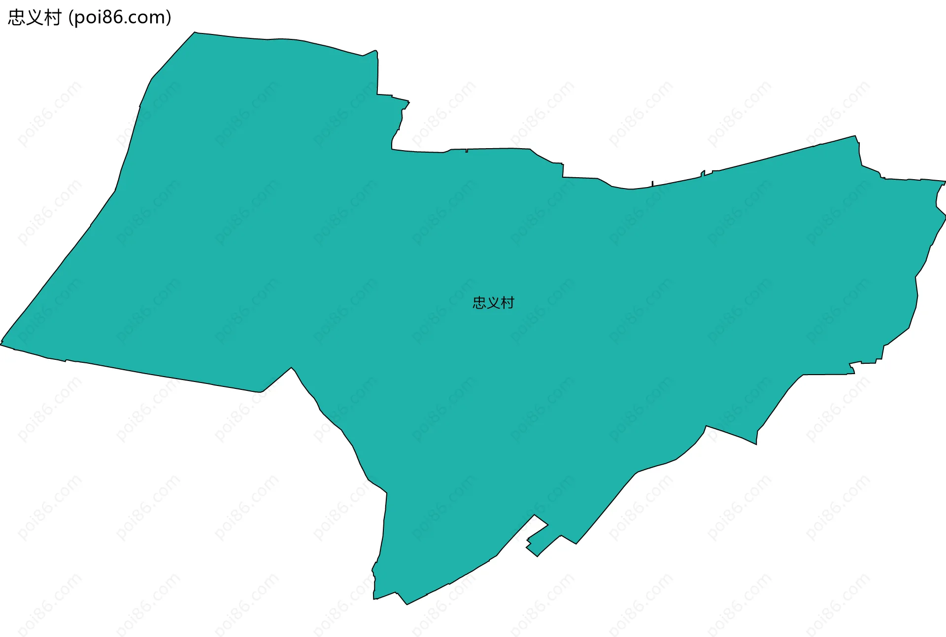 忠义村边界地图