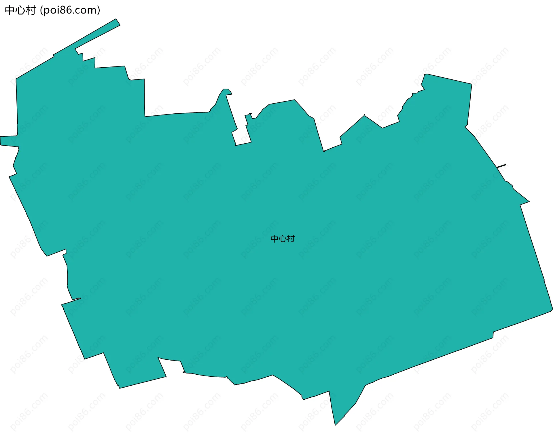 中心村边界地图