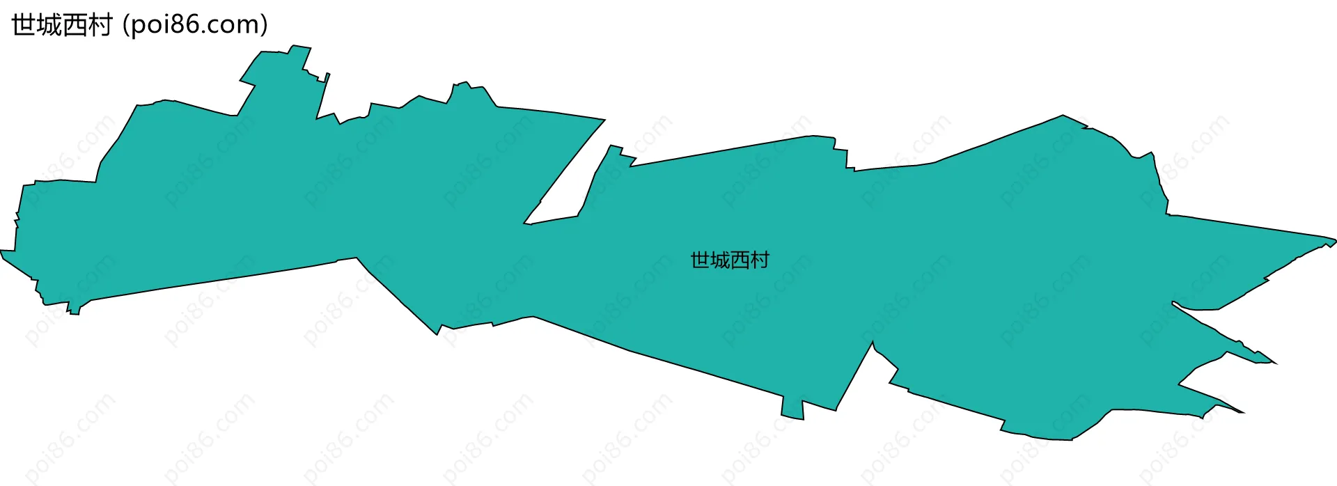 世城西村边界地图