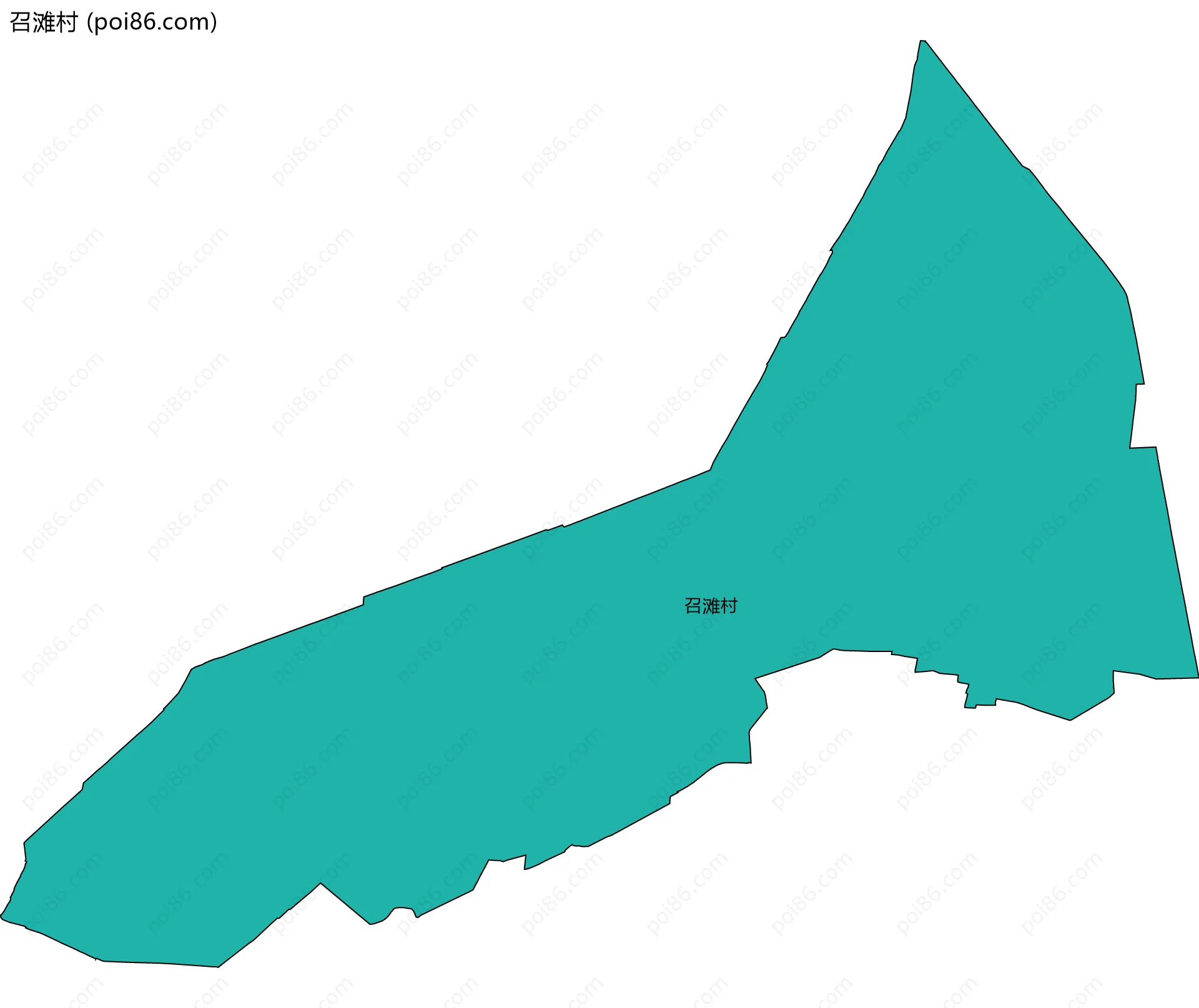召滩村边界地图