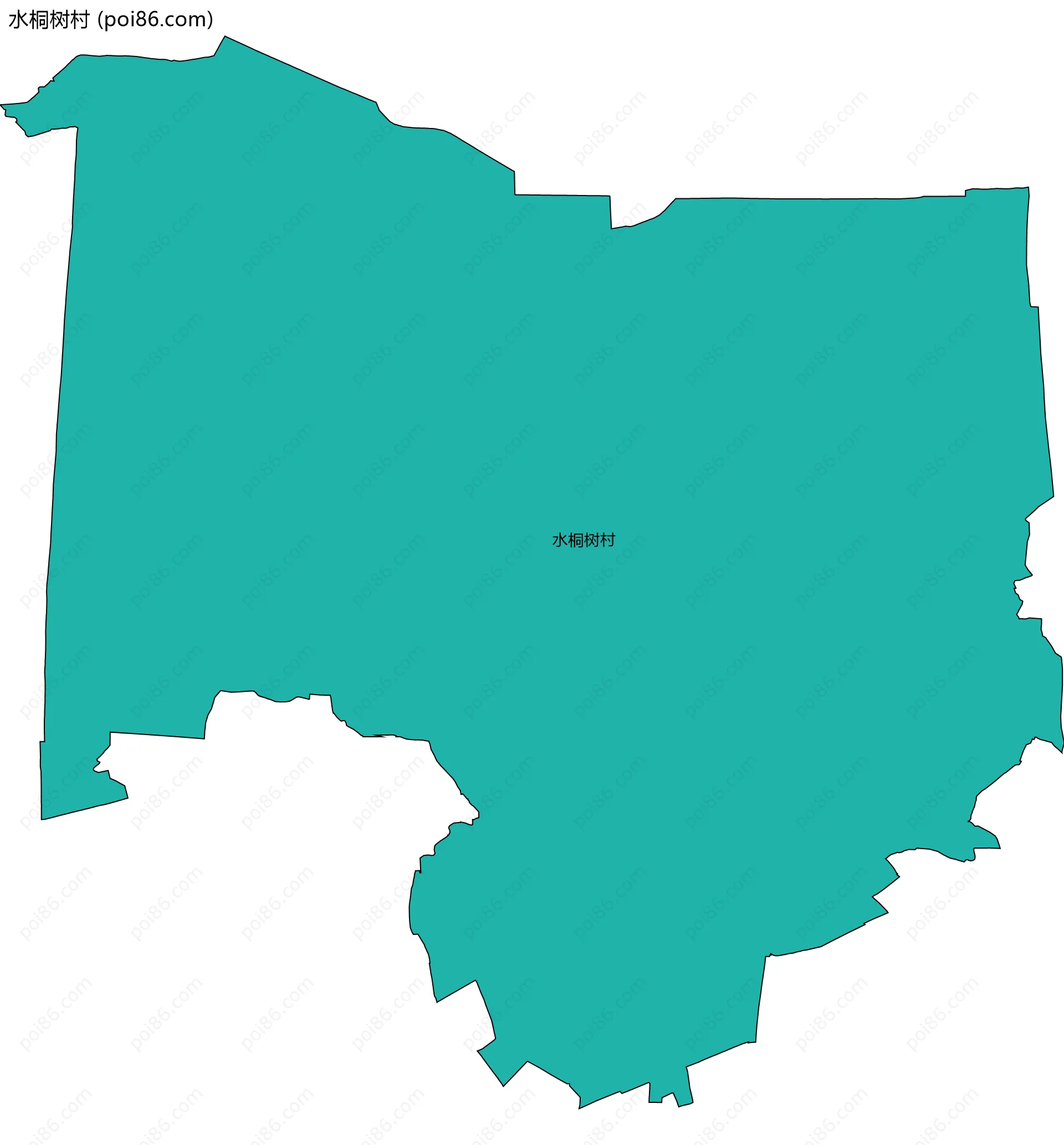 水桐树村边界地图