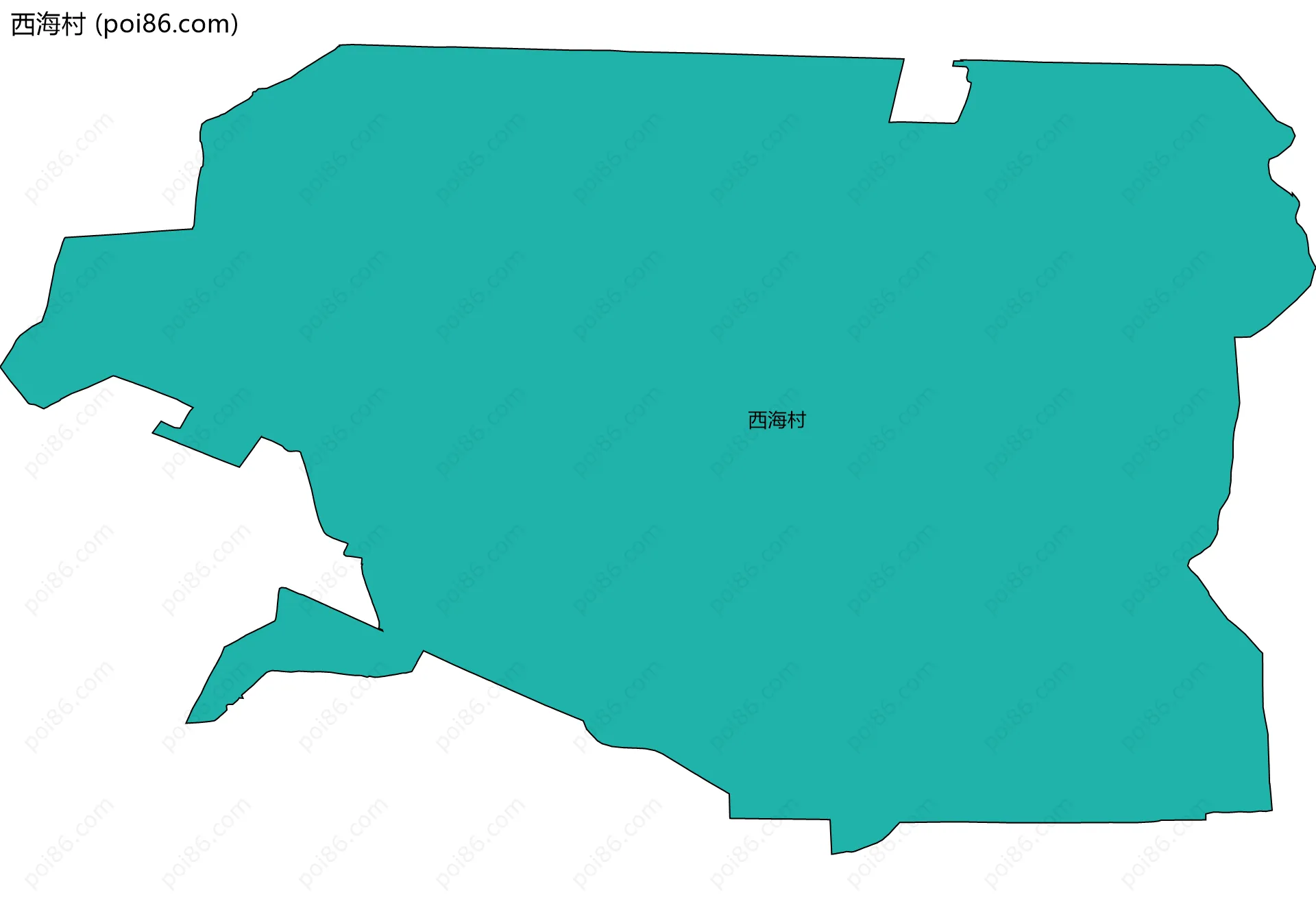 西海村边界地图