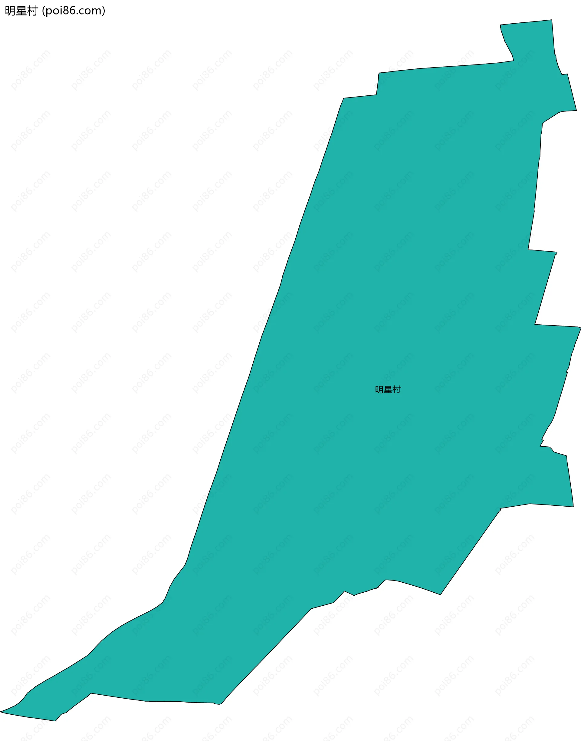 明星村边界地图