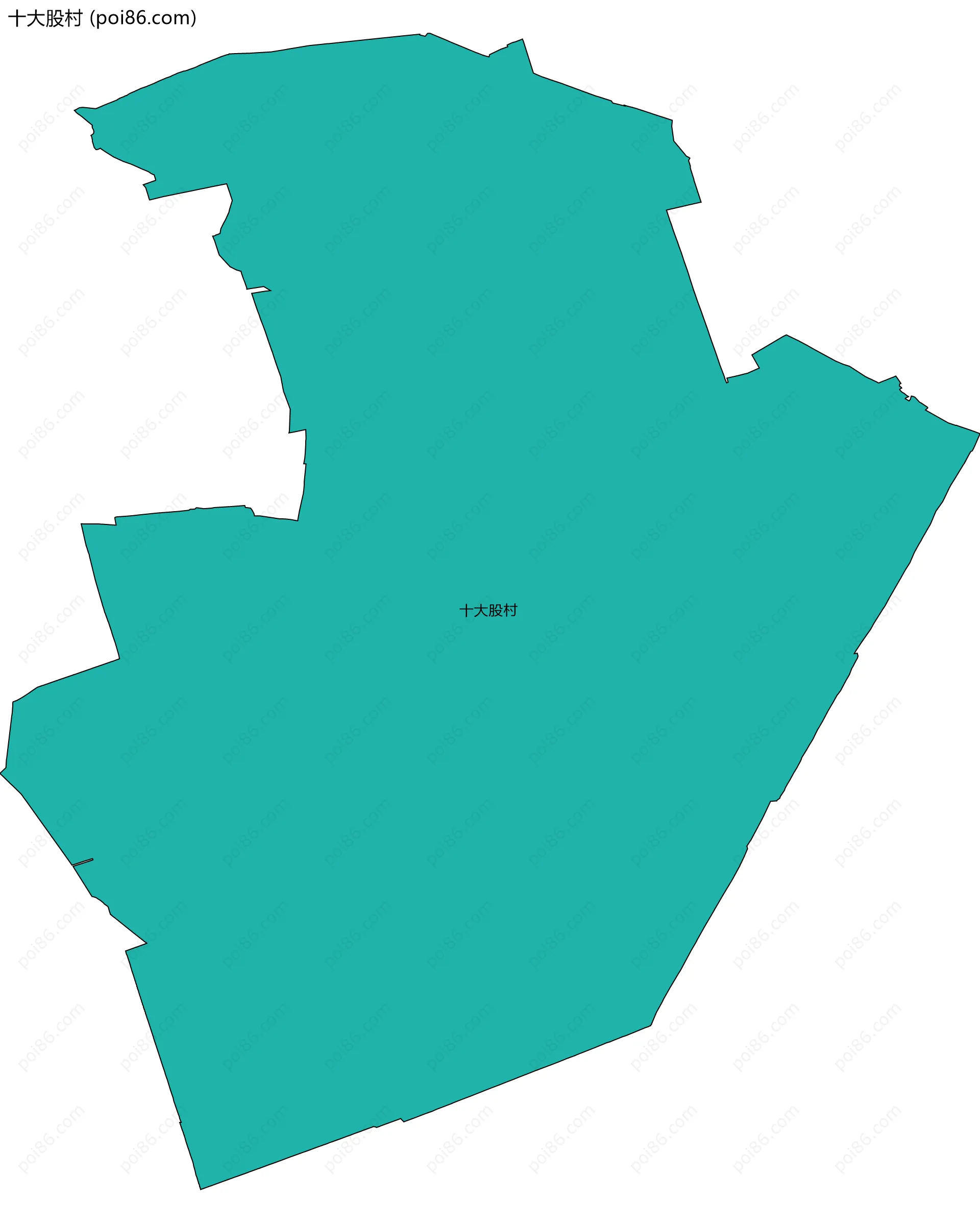十大股村边界地图