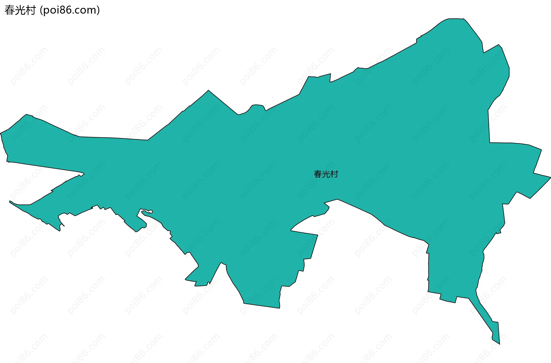 春光村边界地图