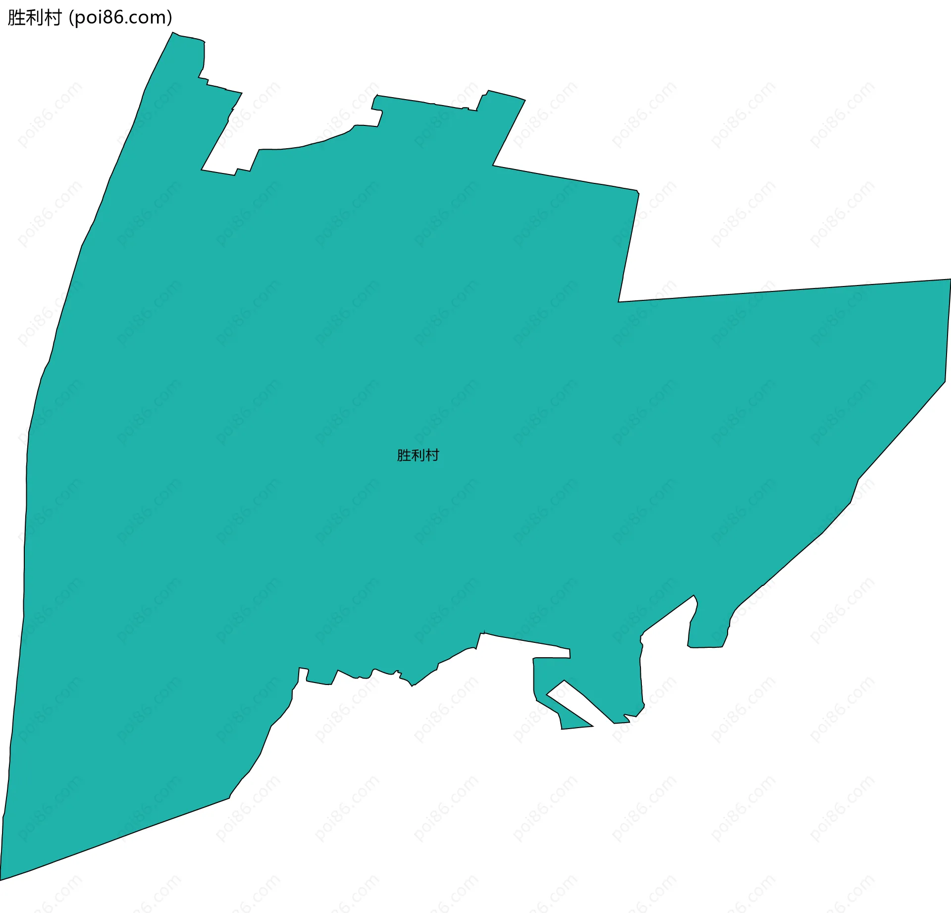 胜利村边界地图