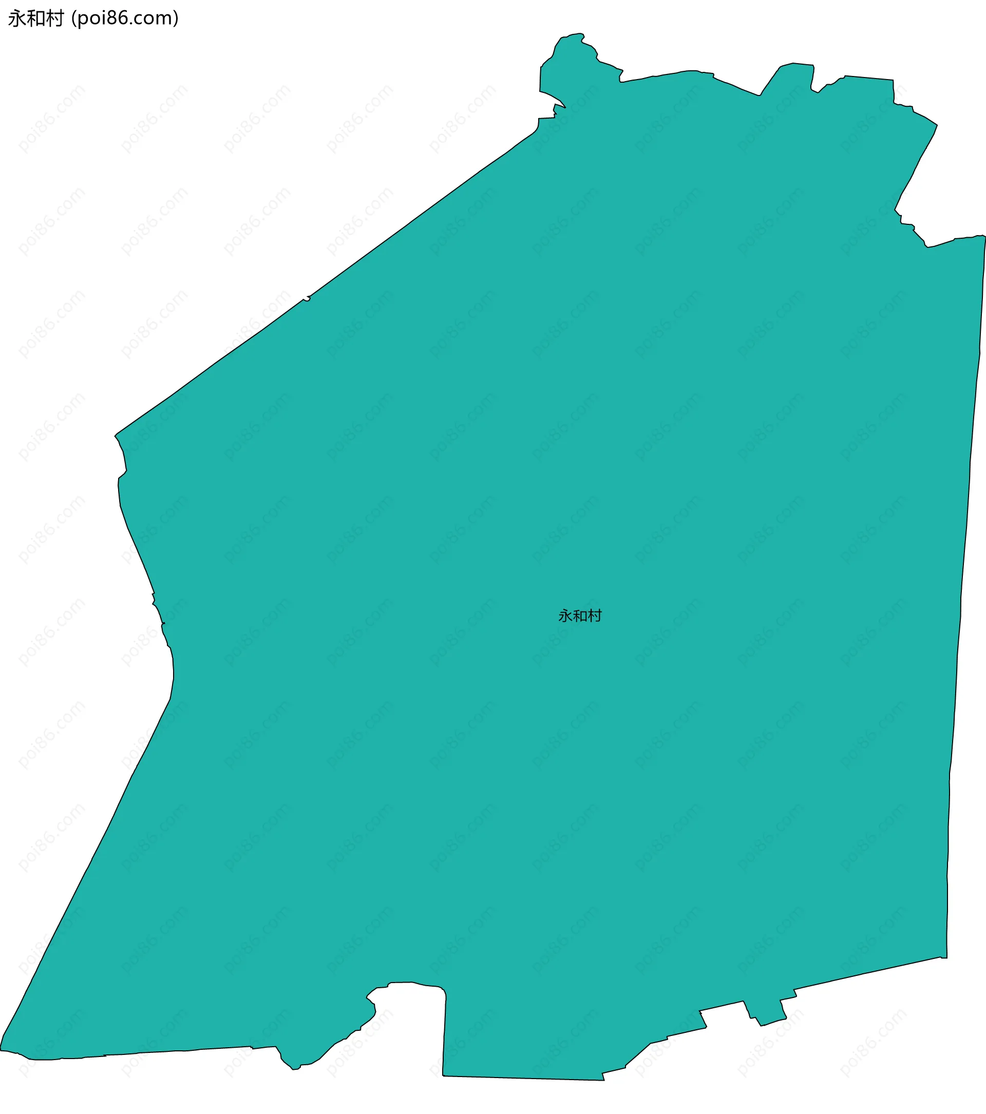 永和村边界地图