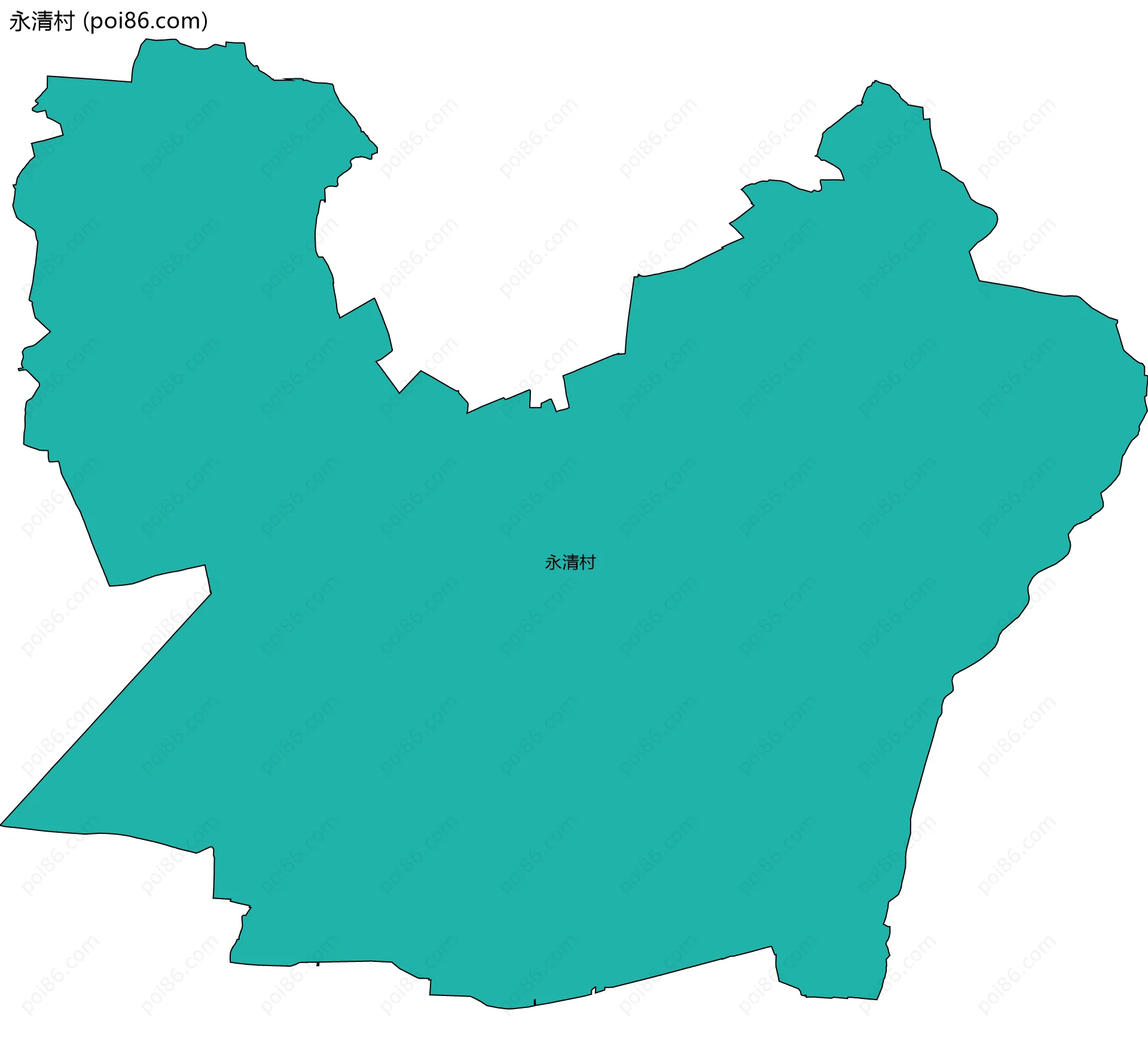 永清村边界地图