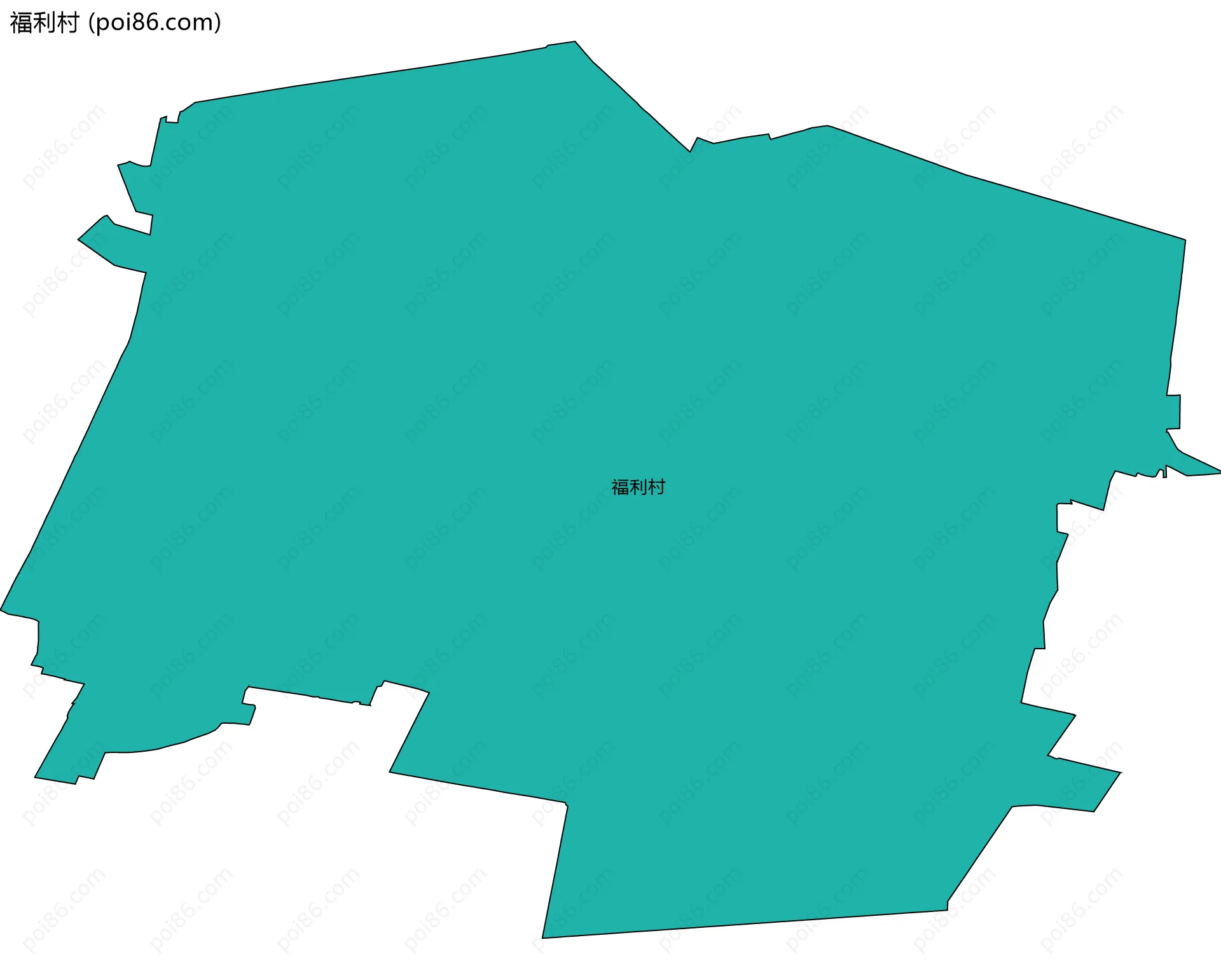 福利村边界地图