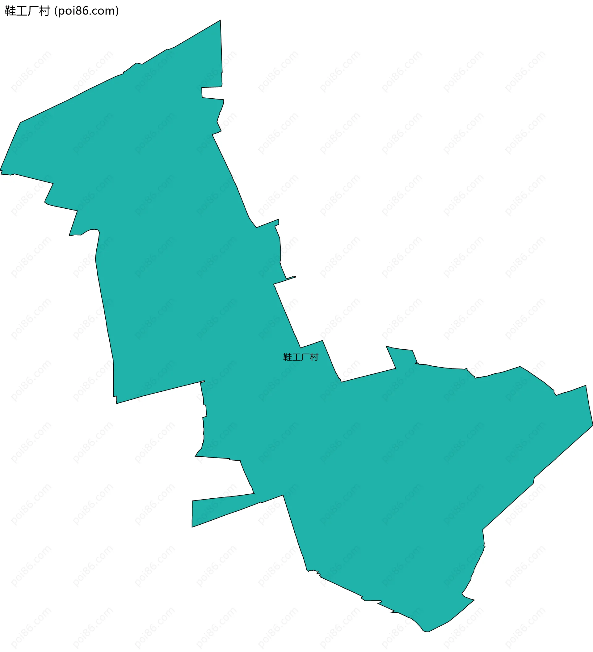 鞋工厂村边界地图