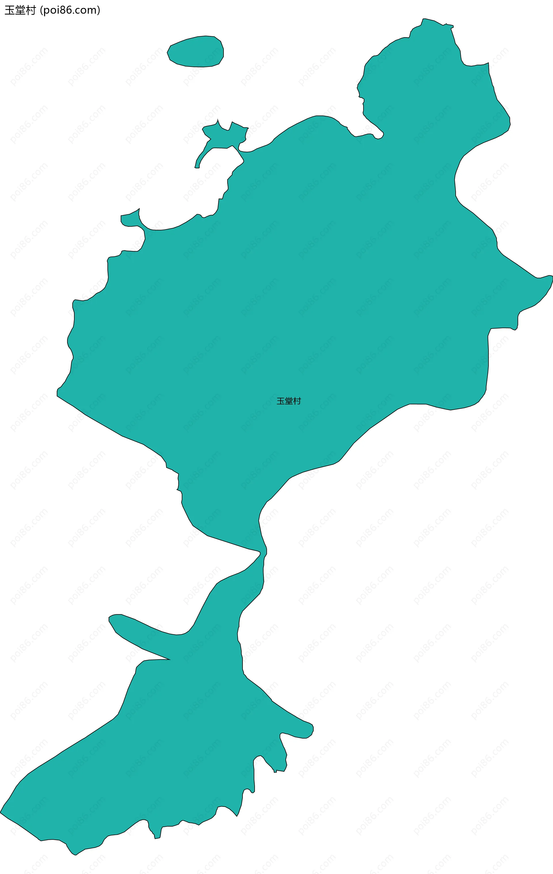 玉堂村边界地图